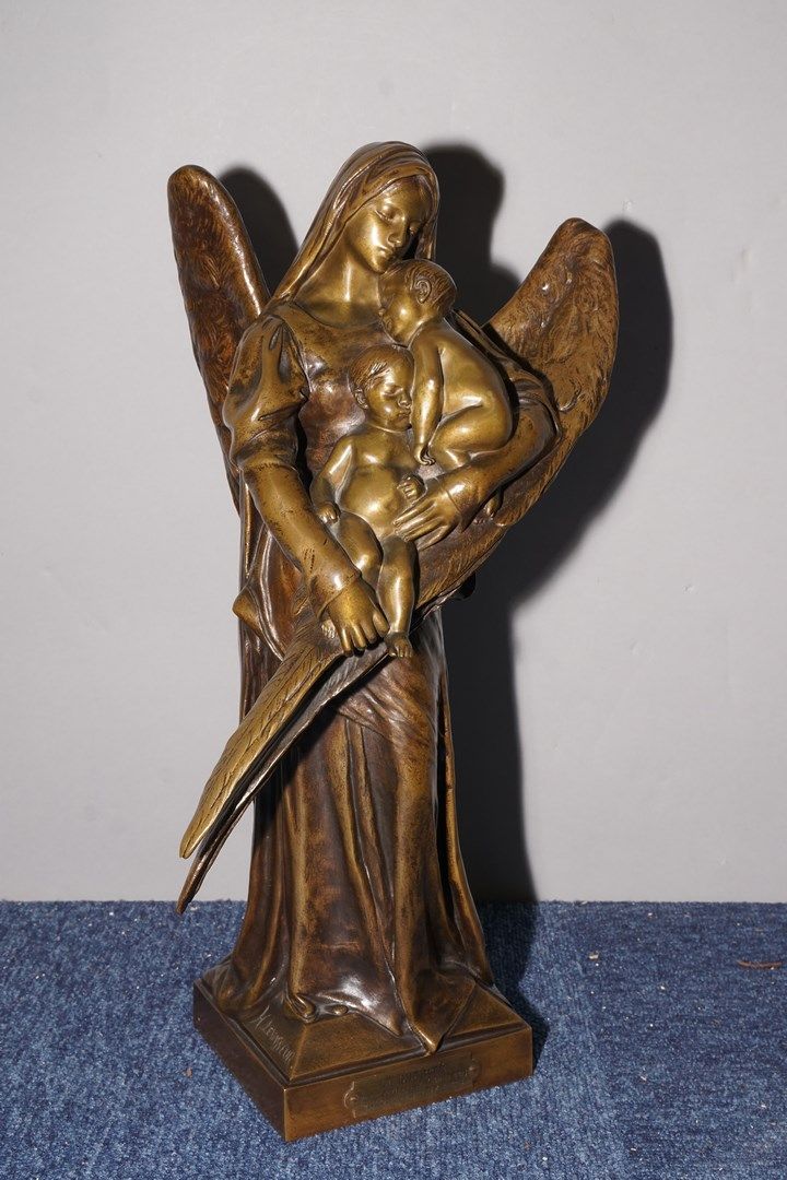Null LEVASSEUR Henri Louis, 1853-1934,

La carità, bronzo con una patina marrone&hellip;