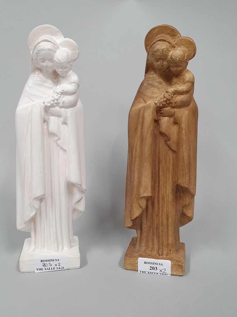 Null 哈特曼-雅克 (1908-1994)

有孩子的处女

两件同一型号的赤土雕塑，一件有棕色铜锈，另一件有白色铜锈，每件的侧面都有 "HARTMANN"&hellip;