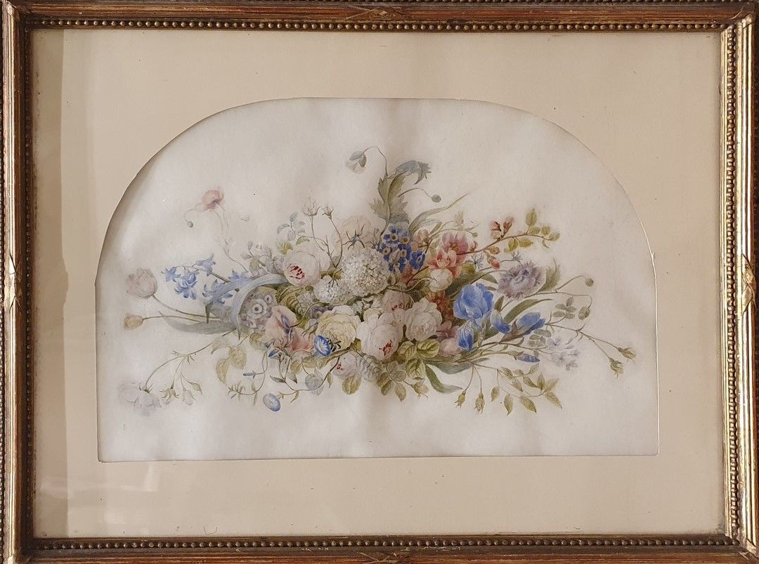 Null PIOT Jeanne, siglo XX,

Composición floral,

acuarela y gouache sobre papel&hellip;