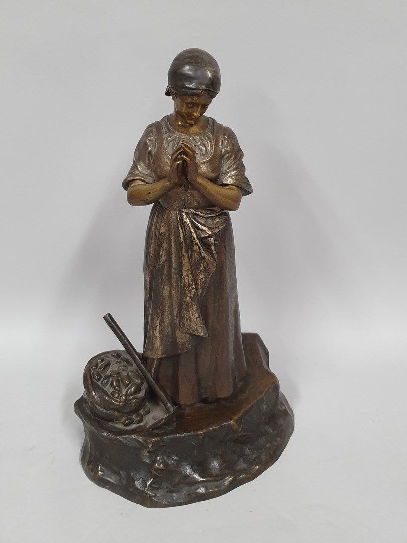 Null ALONZO Dominique (atto.1910-1930)

L'Angelus 

bronzo con patina marrone, a&hellip;