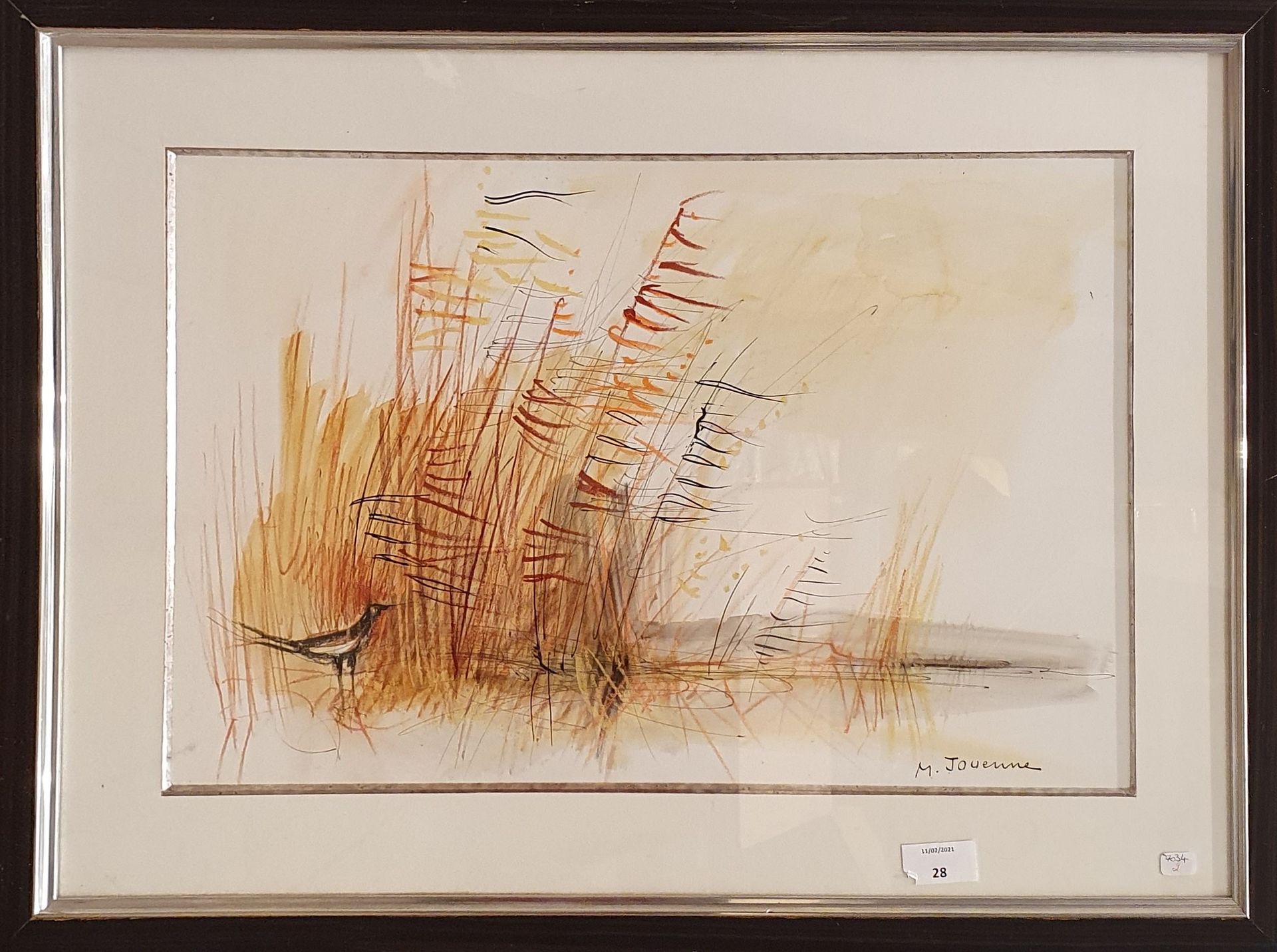 Null JOUENNE Michel (1933-2021)

景观与喜鹊

纸上墨水、水彩和铅笔，右下方有签名

轻微污损

33 x 51 cm at s&hellip;