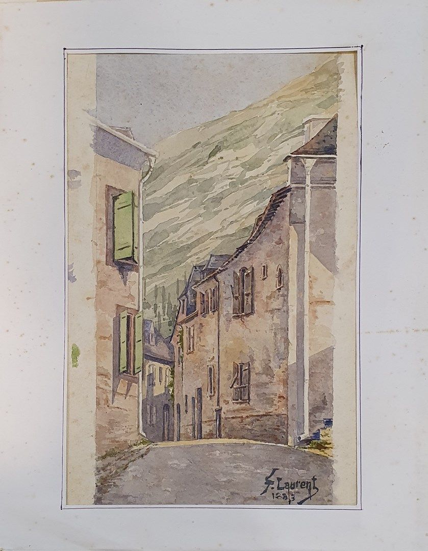 Null Laurent F (xix-xx)





山中的村街，1883年

纸上水彩画，右下角有签名，背面是教堂前女人的研究。

擦伤，划痕，绝缘

2&hellip;
