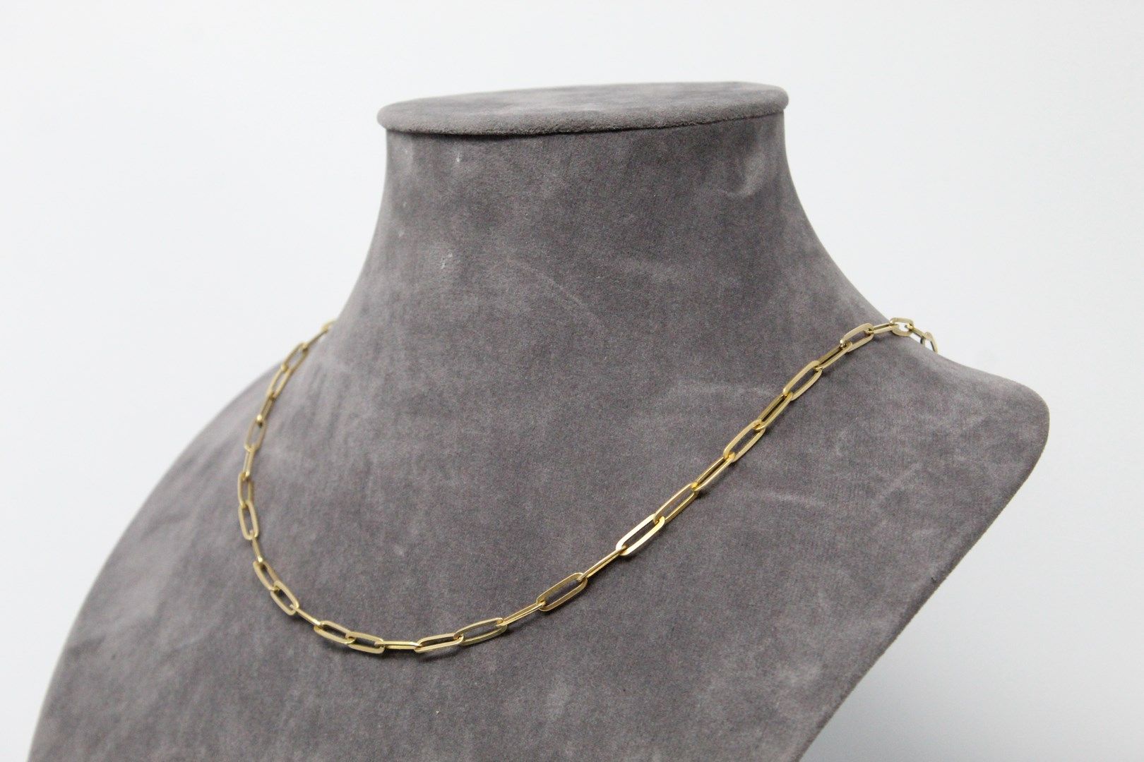 Null 18k (750) Gelbgold Pferdekette Halskette.

Länge des Halses: 57 cm. - Gewic&hellip;