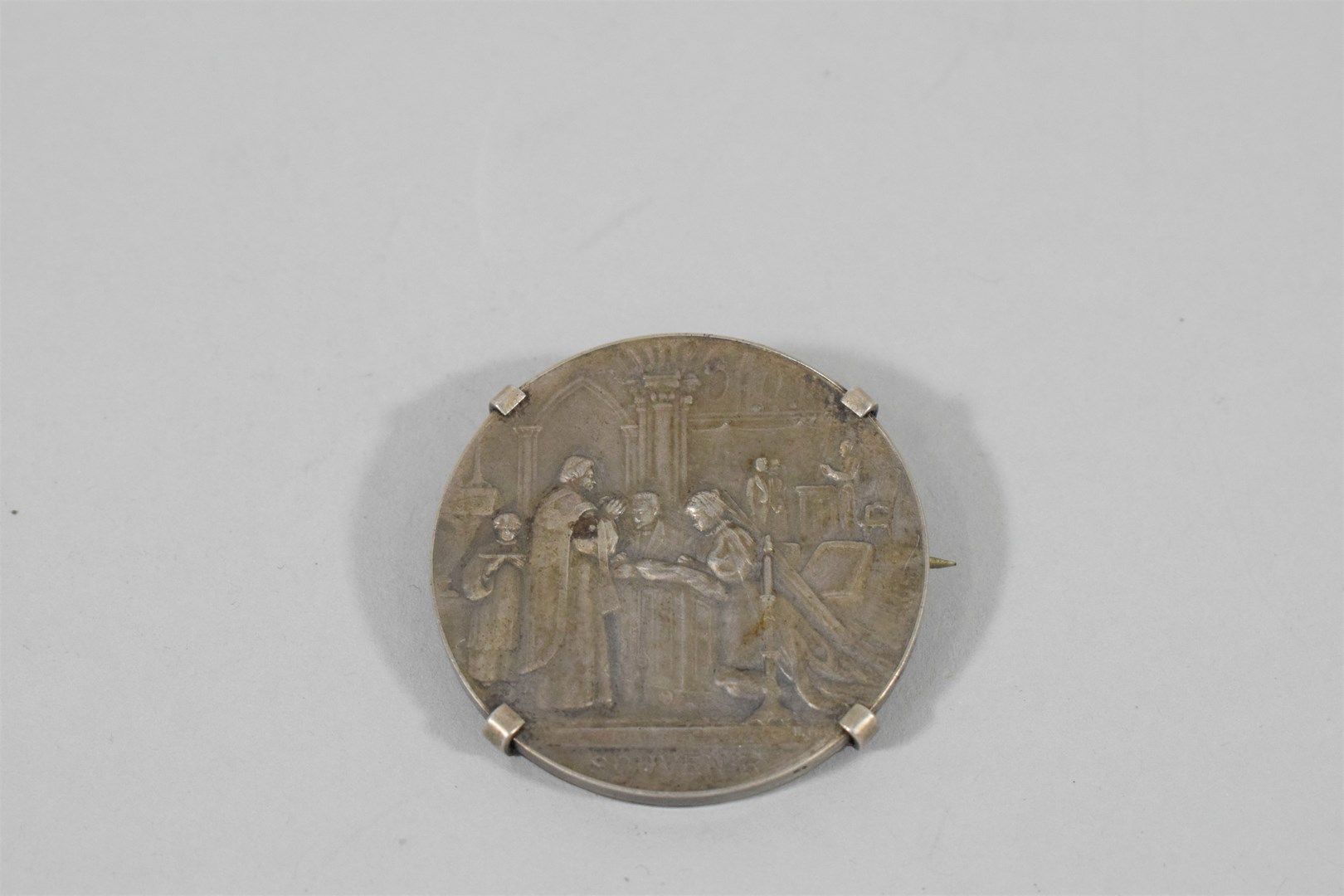 Null Medalla de plata de las bodas, el anverso marcado como recuerdo y mostrando&hellip;