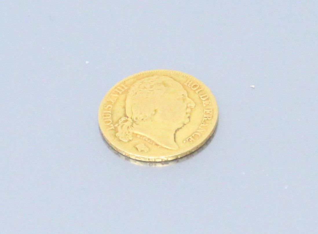 Null Moneda de oro de 20 francos Busto desnudo de Luis XVIII (1819 A).

TTB

Pes&hellip;