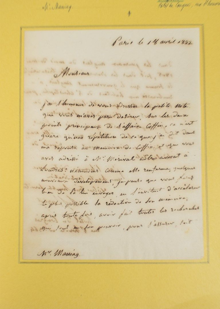 Null BARBOT (Marie-Étienne, général). L.A.S. Datée de Paris, 18 avril 1822, au s&hellip;