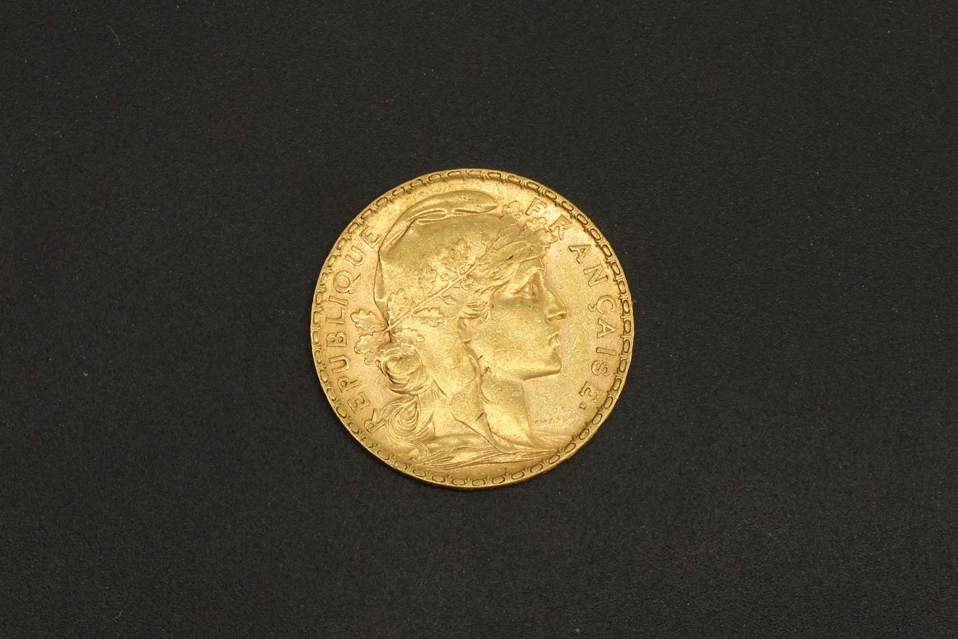 Null Pièce en or de 20 francs Coq 1907.

1907 (x1).



Poids : 6.45 g - TB à TTB&hellip;