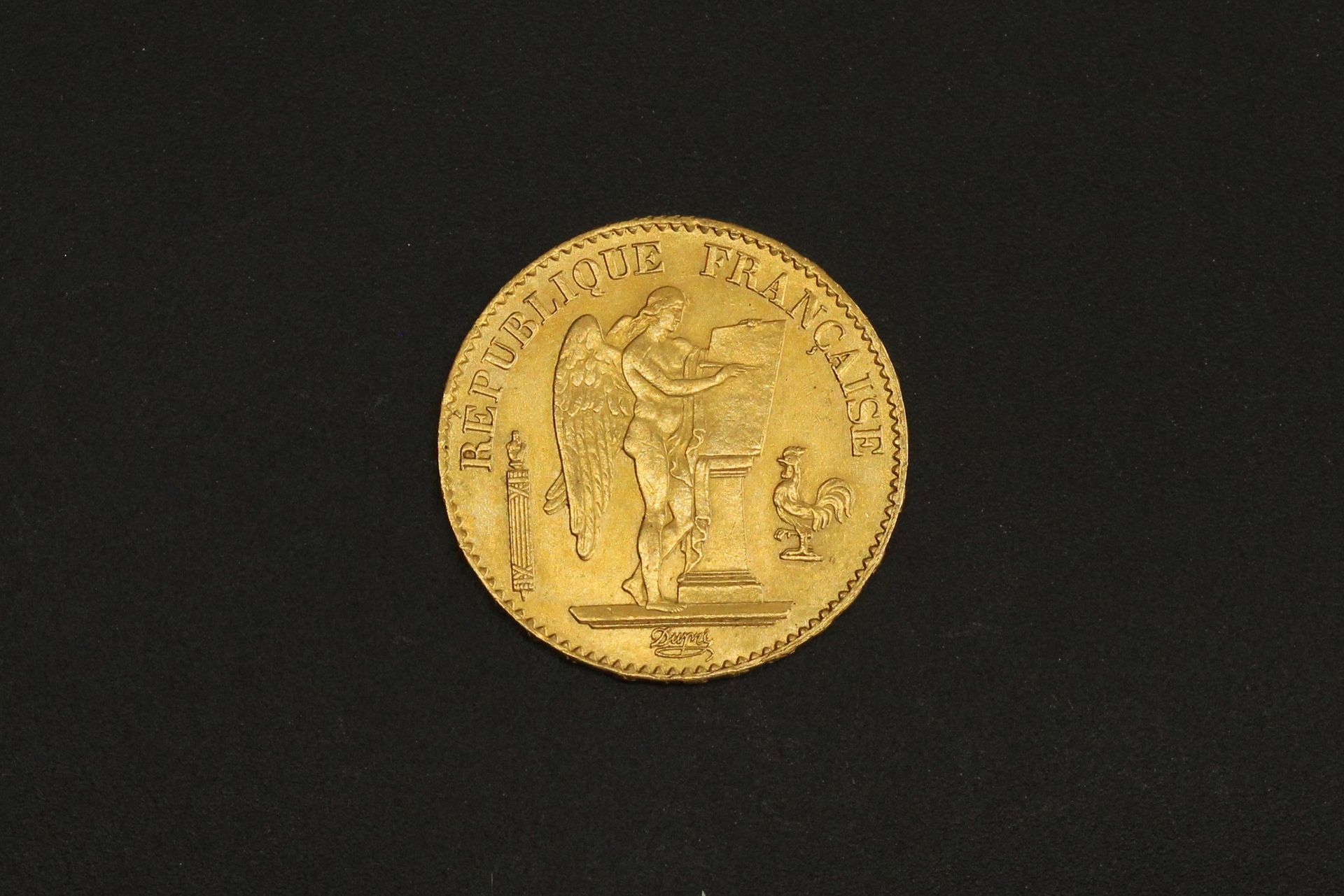 Null Pièce en or de 20 francs Génie IIIè République, Dupré.

1877 A (x1).



A :&hellip;