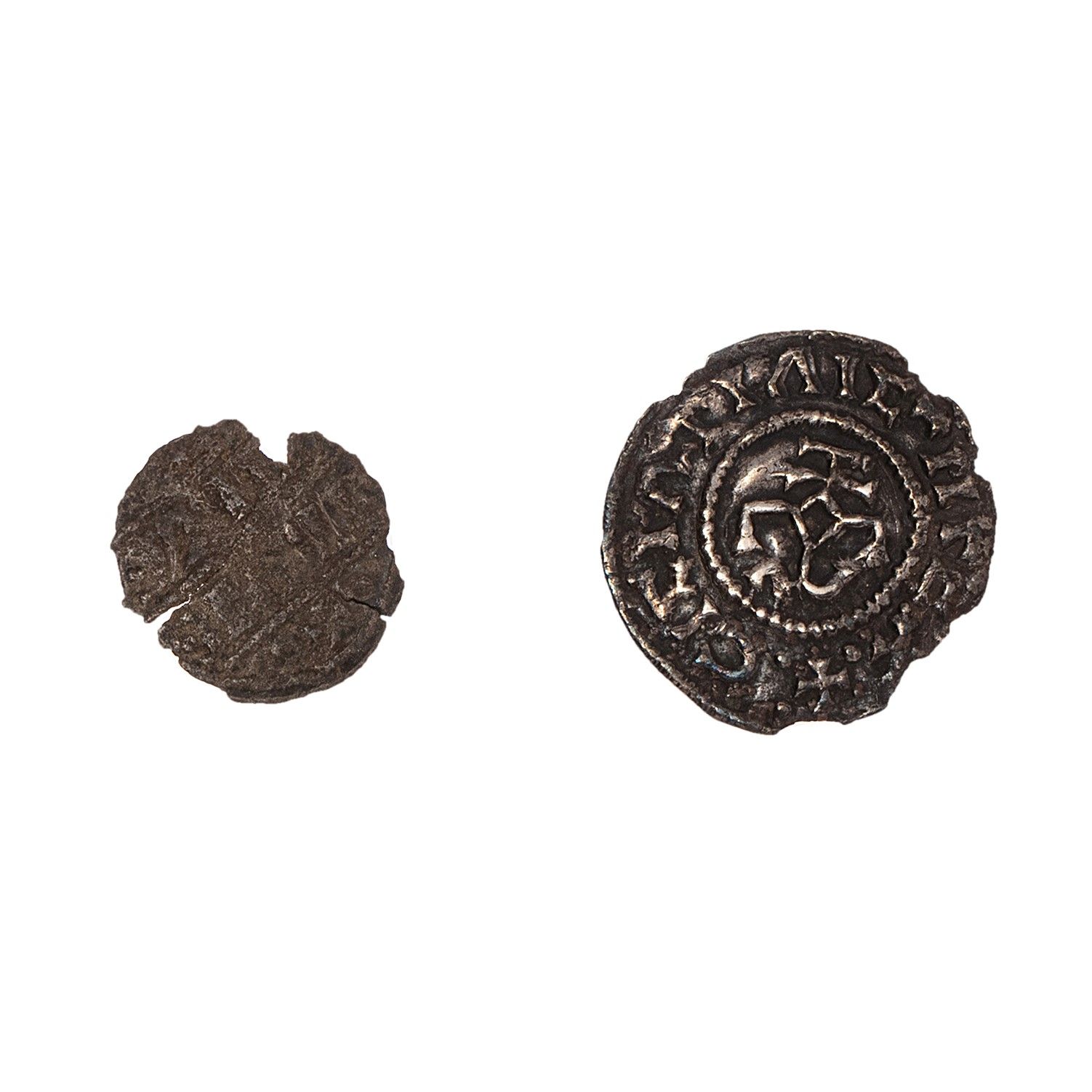 Null Condado de Ponthieu. 

Lote de 2 monedas: 

- Gui I, denario (1053-1100) PA&hellip;