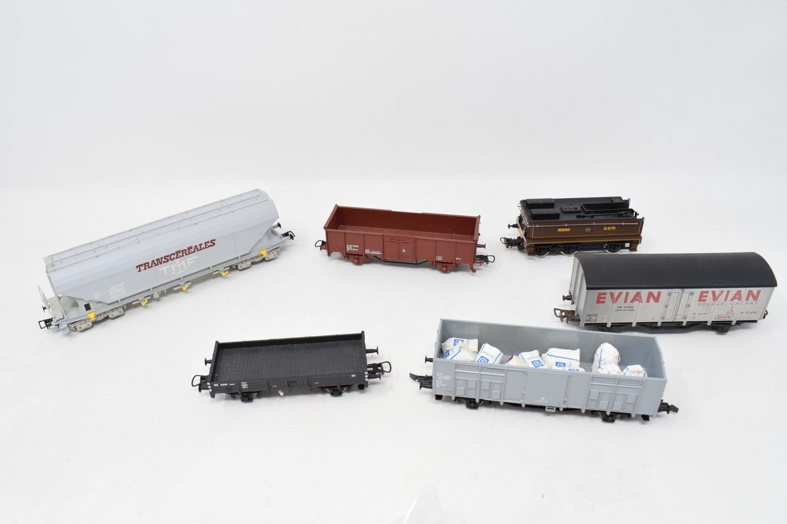 Null Lot of various cars and wagons including CIWL - Trans-cereals - tombereau -&hellip;