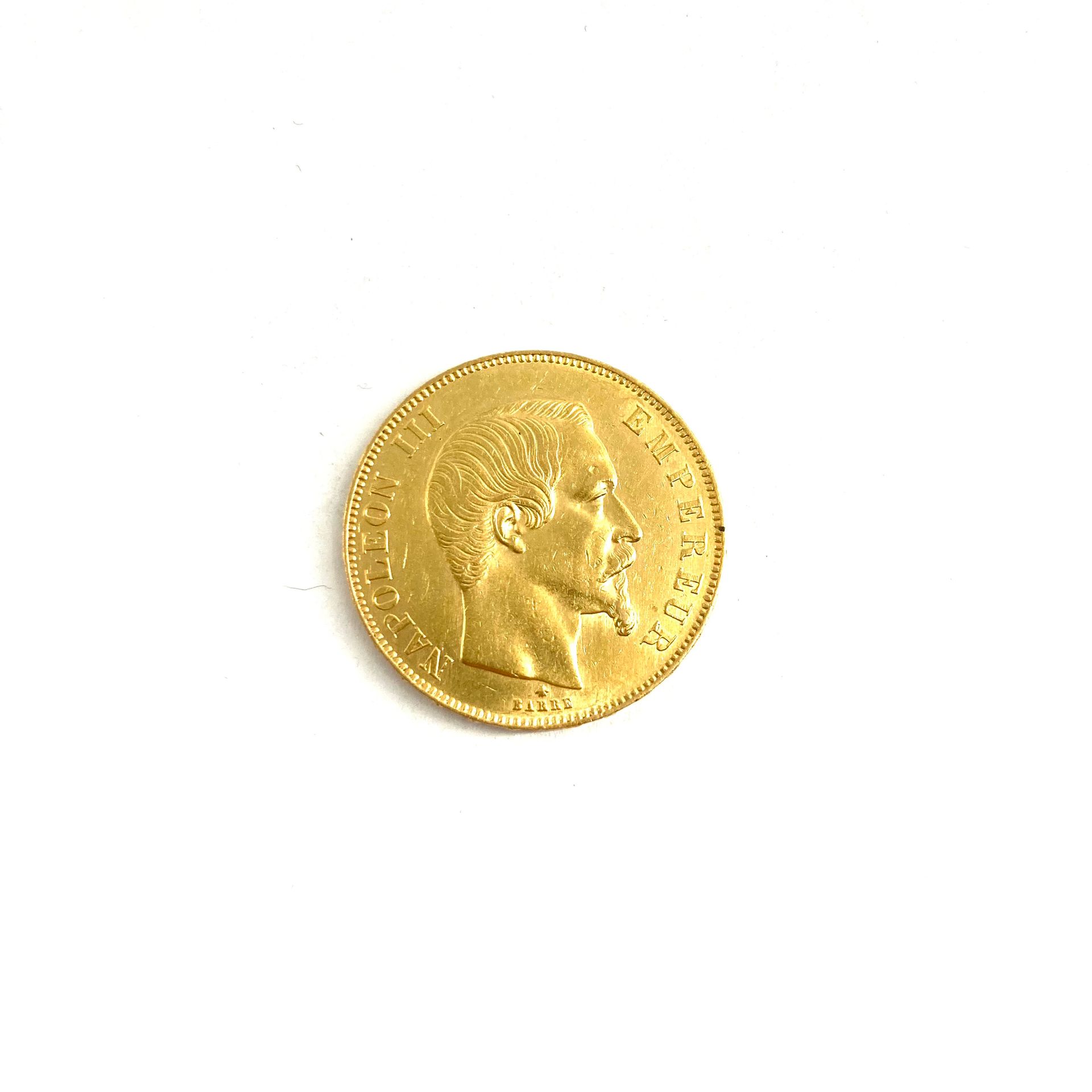 Null Moneda de oro de 50 francos Napoleón III con la cabeza descubierta.

1859 B&hellip;