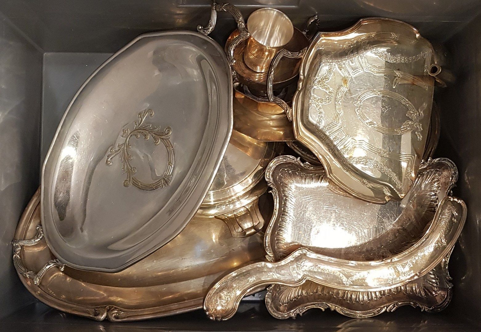 Null Maniglia: forte set di pezzi di servizio placcati in argento