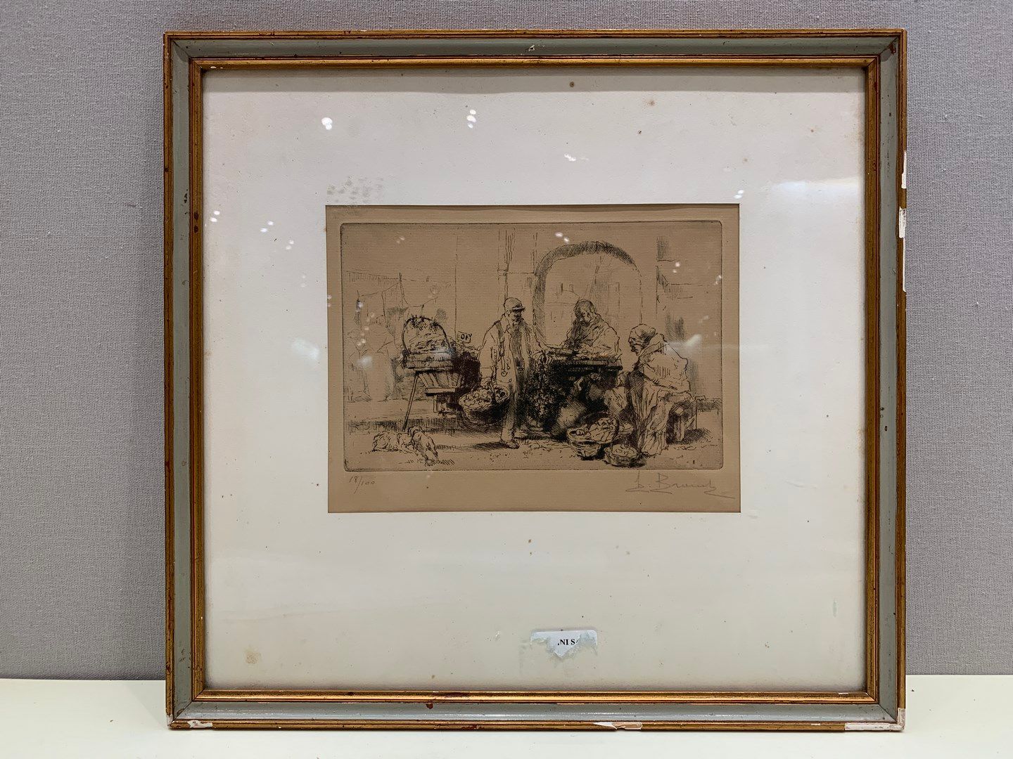 Null 布鲁埃-奥古斯特，1872-1941。

流动的商人。

黑色干点，编号18/100（日照），右下方有签名。

版面：12x18.5厘米。