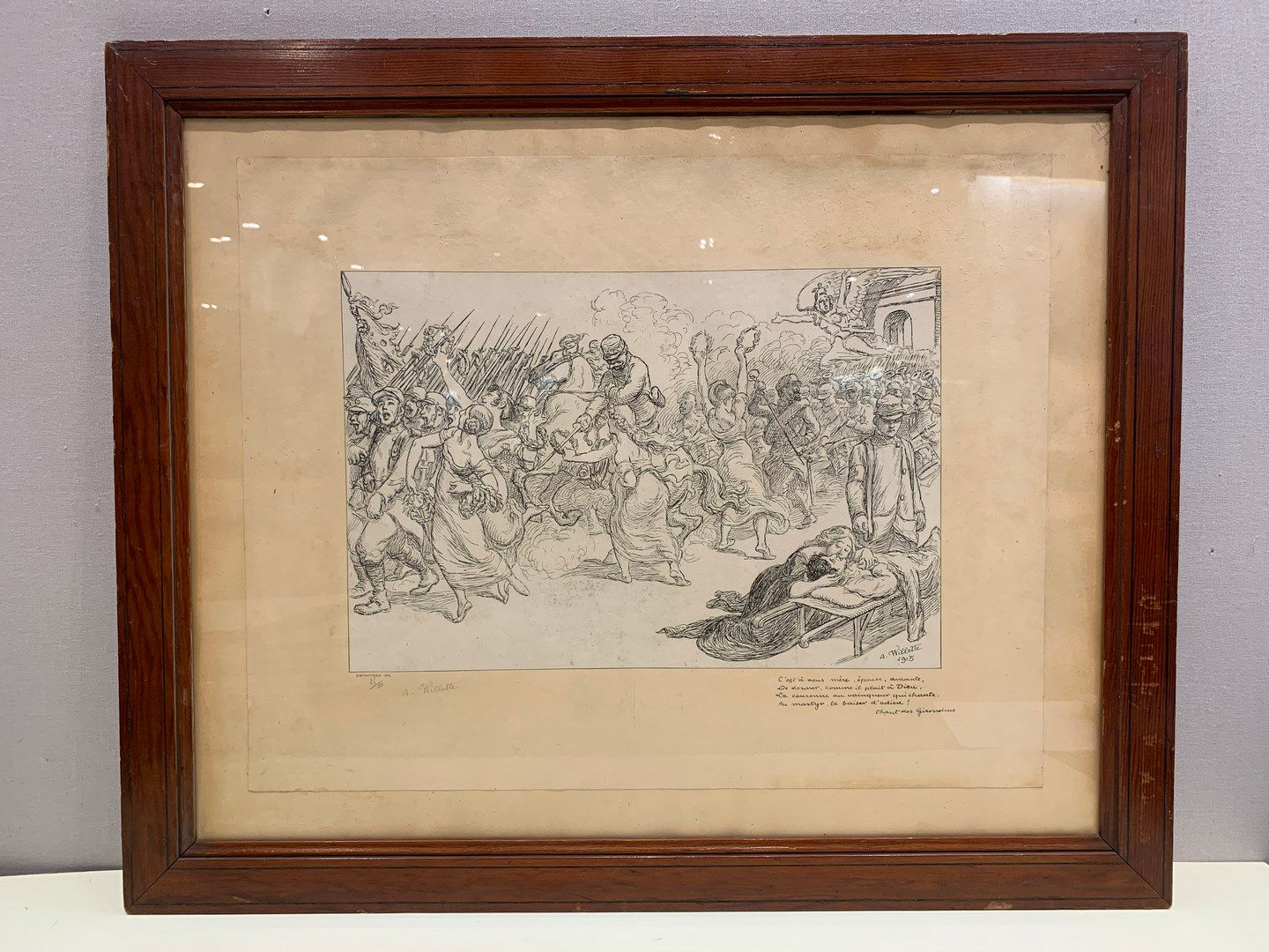 Null 
WILLETTE 阿道夫-莱昂 (1857-1926)

吉隆丹之歌》，1915年

石版画右下方有签名和日期，左下方有编号和签名。在右下角，是吉隆&hellip;
