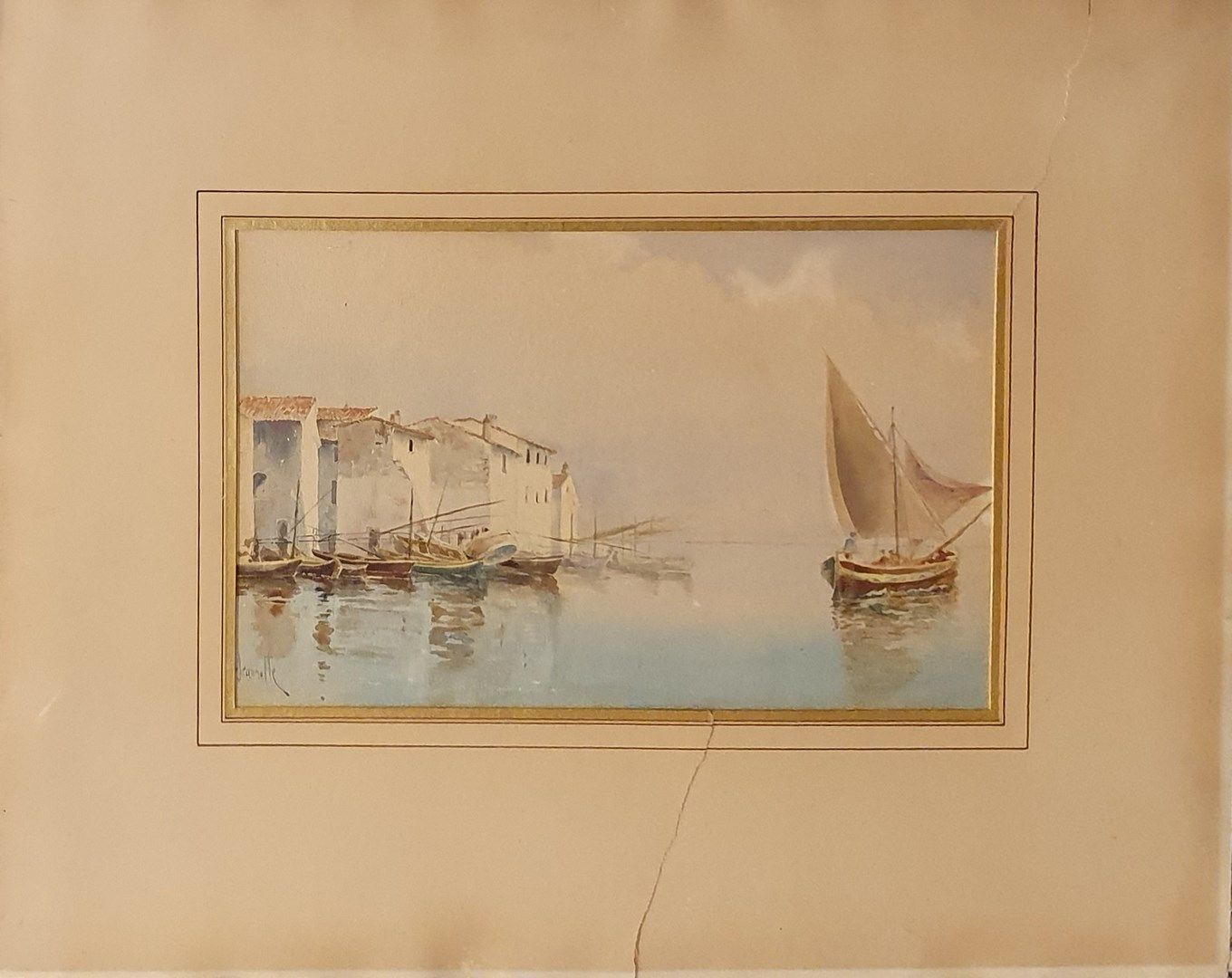 Null JEANNOLLE H (XIX-XXth)

View of the port, 

watercolor on paper signed lowe&hellip;