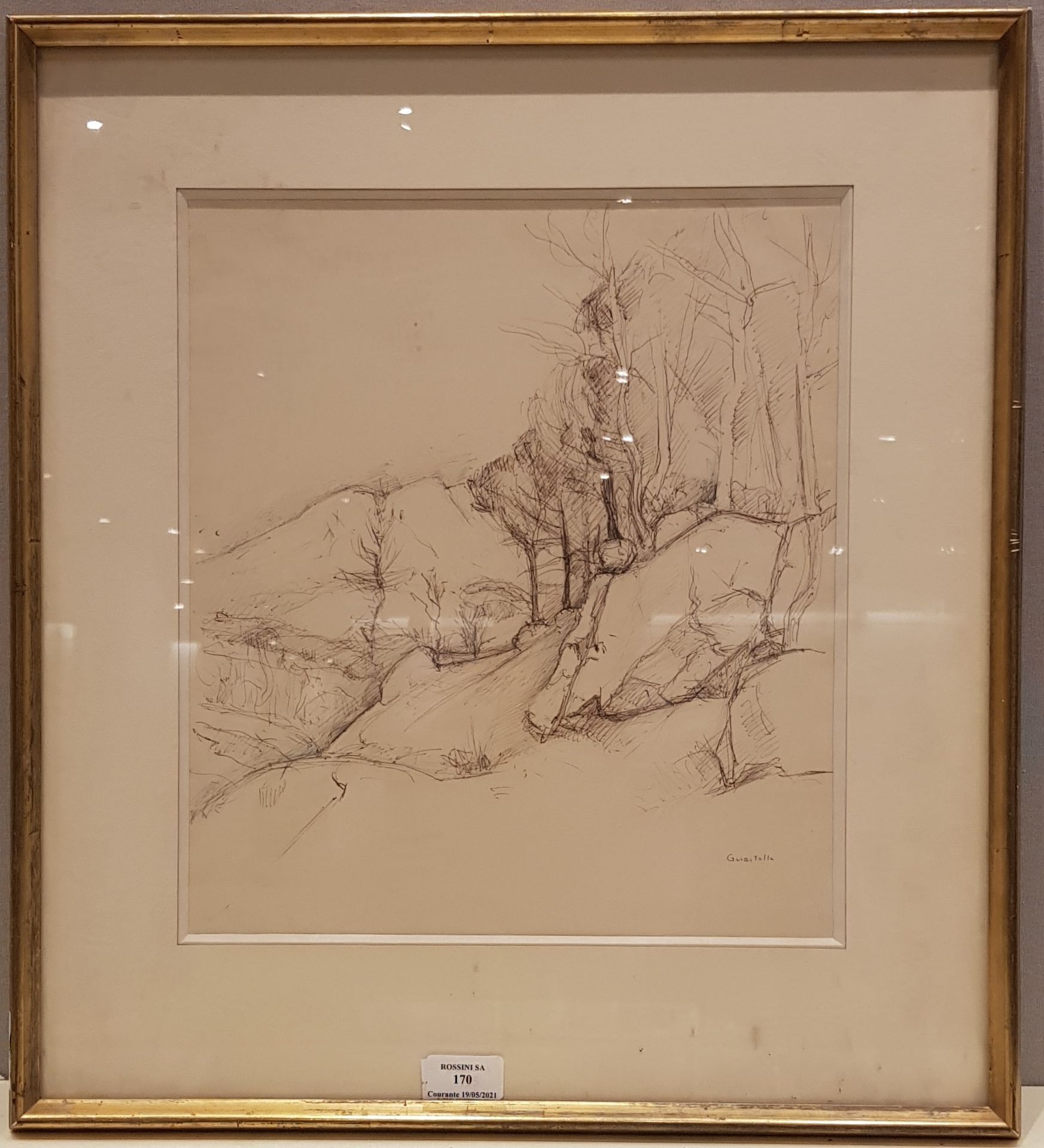 Null 瓜斯塔拉-皮埃尔, 1891-1968

树木和岩石

纸上棕色和黑色墨水（日照），右下方有签名

36x32厘米