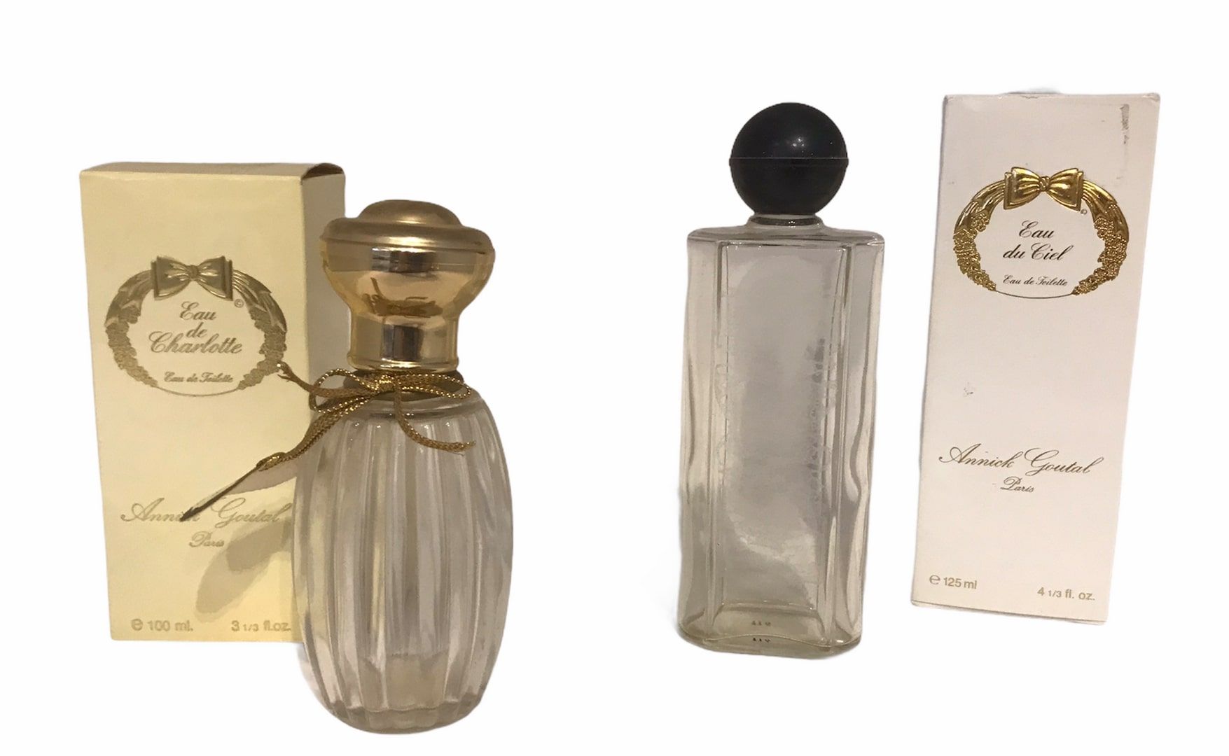 Null ANNICK GOUTAL

"Eau de Charlotte", "Eau du Ciel".

Lot von zwei Flakons mit&hellip;