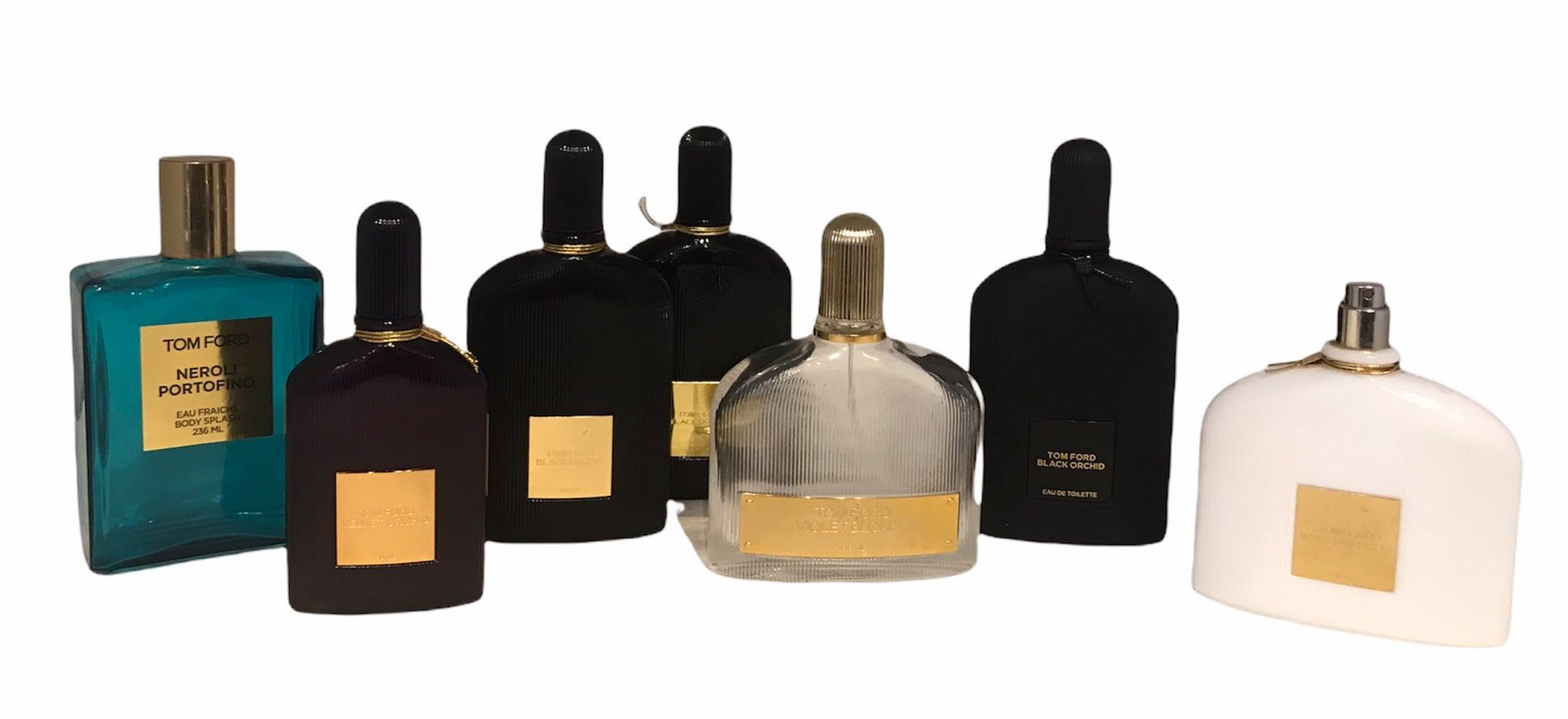 Null TOM FORD

6瓶，包括 "橙花波托菲诺"，"天鹅绒兰花"，"黑兰花"，"紫罗兰金发"。