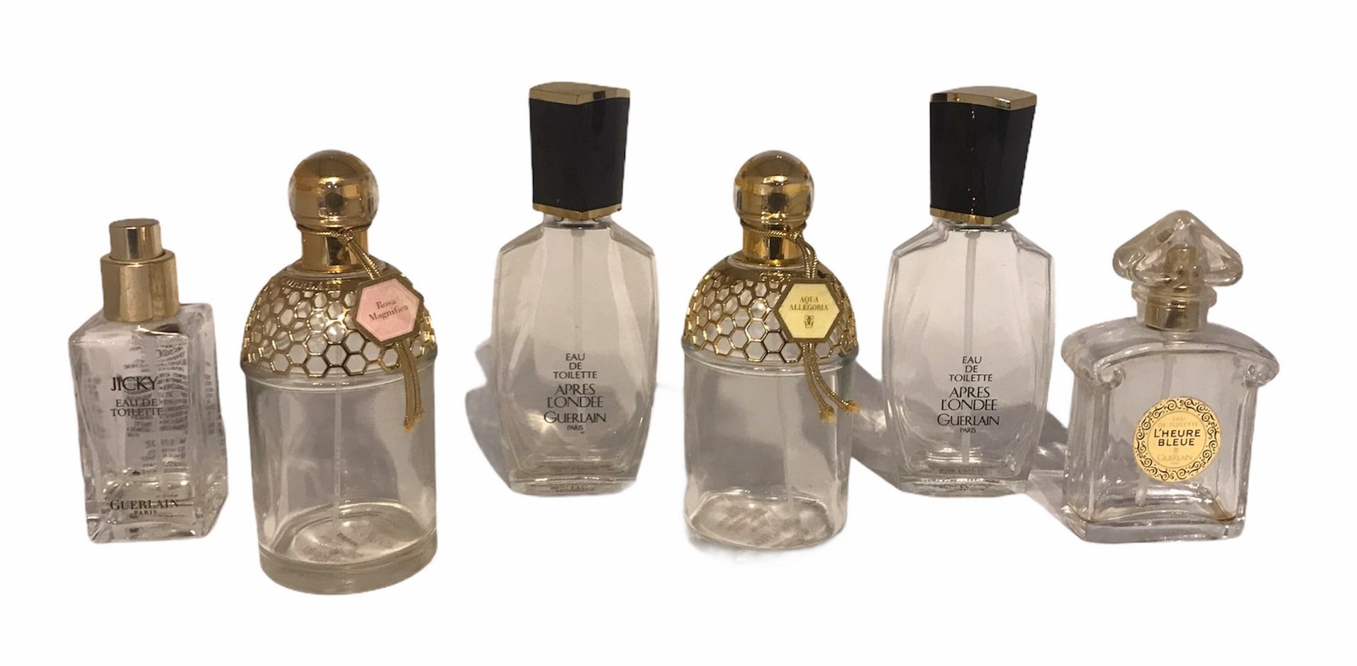 Null 顾尔伦

一套6瓶，包括 "L'Heure bleue"、"Après l'ondée"、"Aqua Allegoria"、"Rosa Magnifi&hellip;