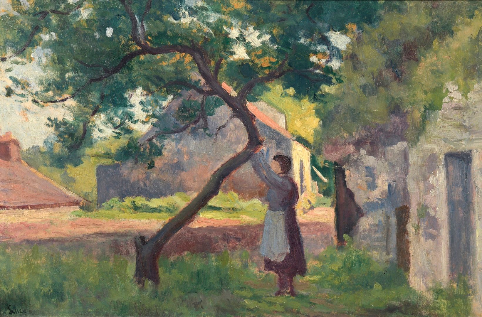 Null LUCE Maximilien, 1858-1941

Bäuerin im Garten, Rolleboise

Öl auf Papier, m&hellip;