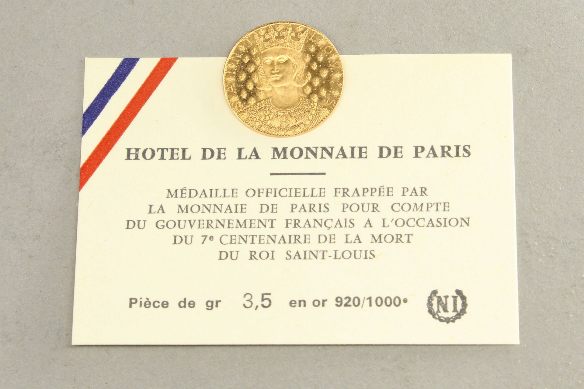 Null Monnaie de Paris 

Médaille commémorative en or 920/1000 du 7ème centenaire&hellip;