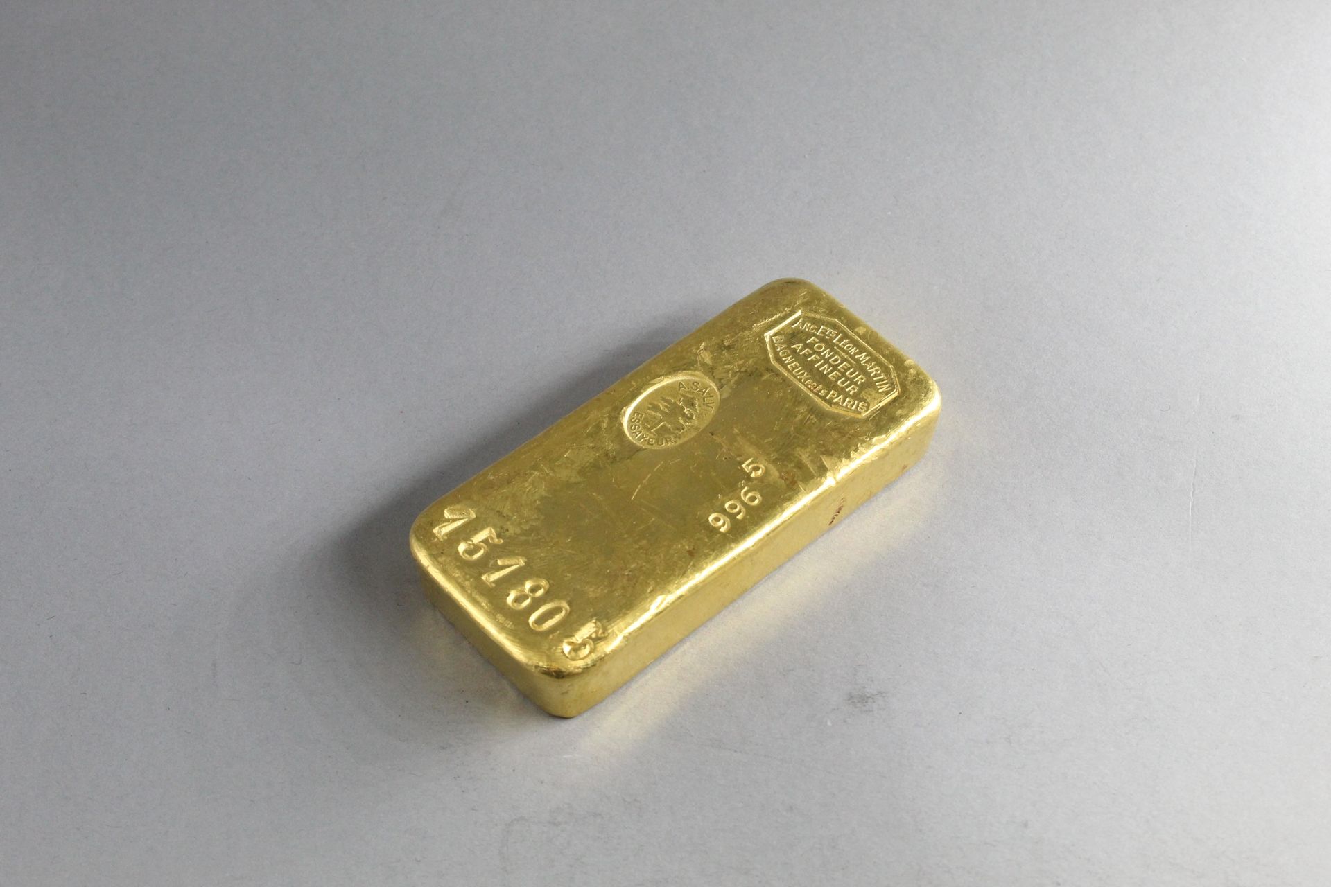 Null Lingot d'or (996.5) numéroté. 

Avec un bulletin d'essai des établissements&hellip;