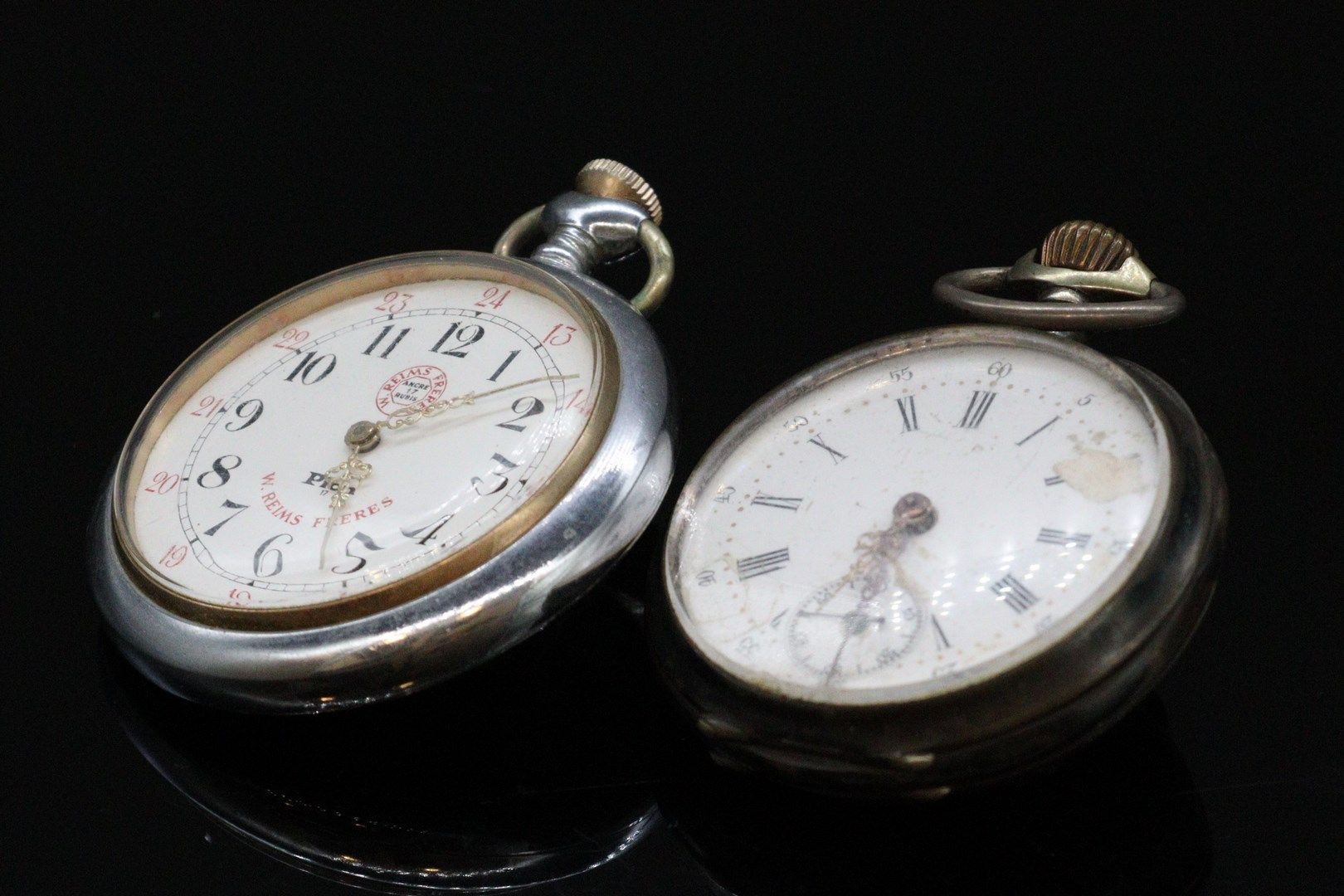 Dix montres de gousset, époques diverses dont : 
 savonnette, boîte en acier, ca&hellip;
