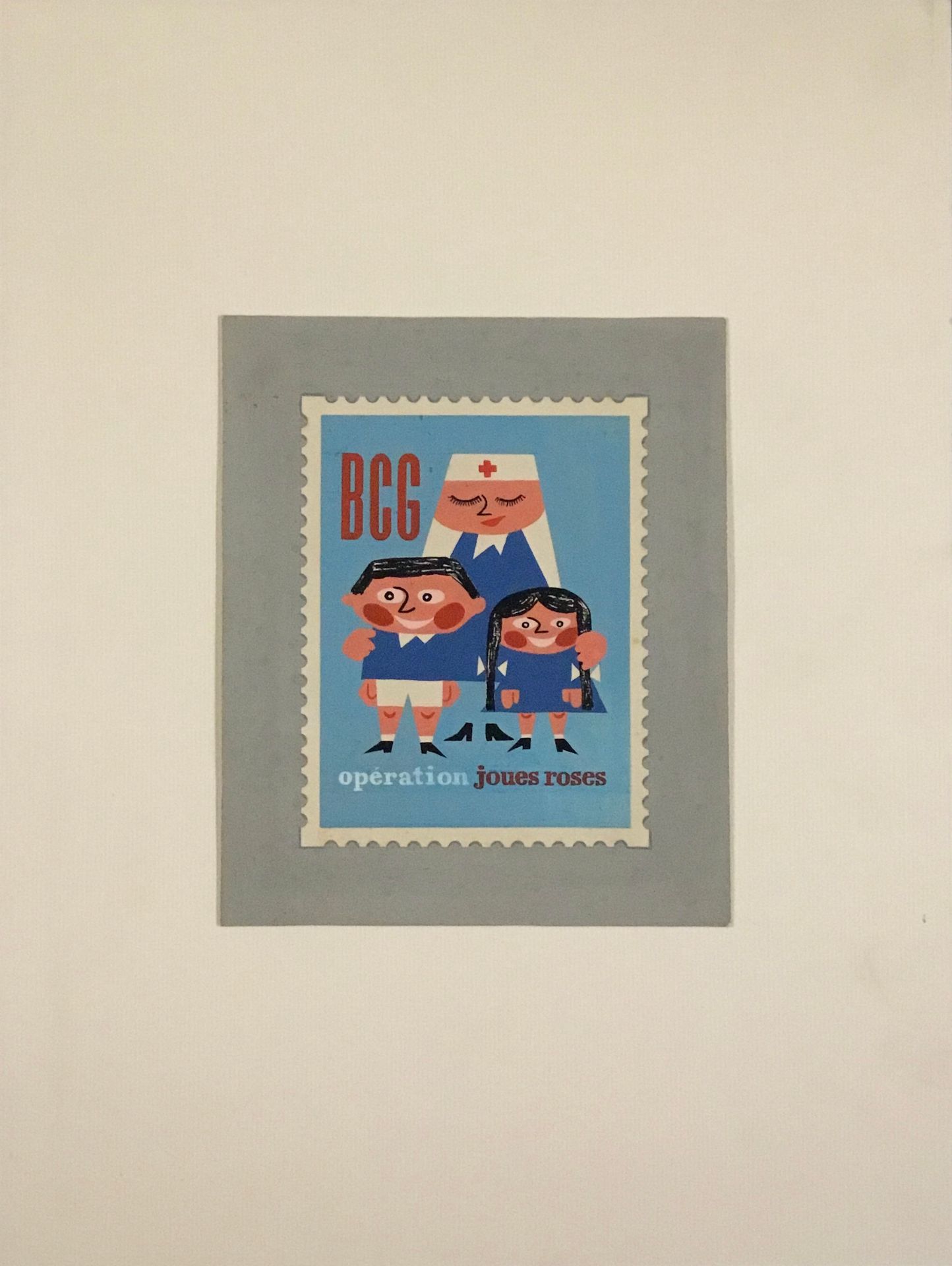 Null ANONYM 

Gouache auf Papier Werbemodell für BCG. 

19 x 16 cm