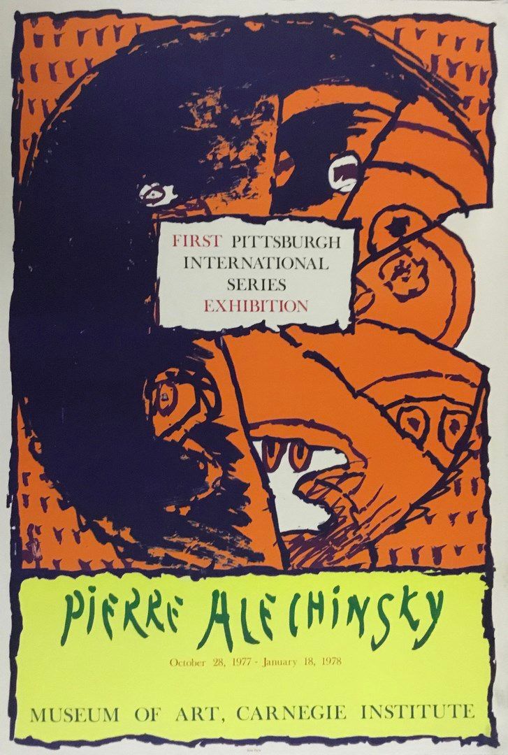 Null ALECHINSKY Pierre 

Originalplakat 1978 Pittsburgh exhibition. 

96 x 65 cm