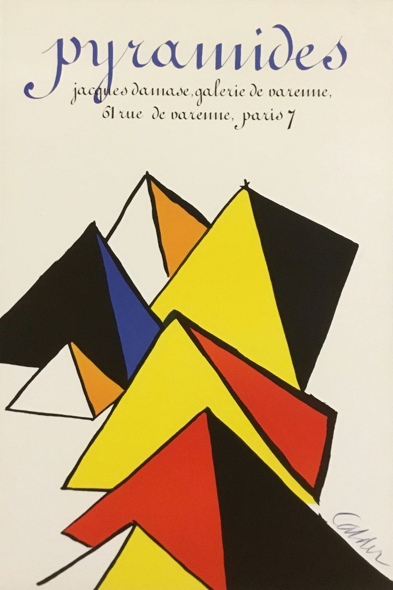 CALDER Alexandre 
Affiche offset Galerie Damase. 
64 x 43 cm