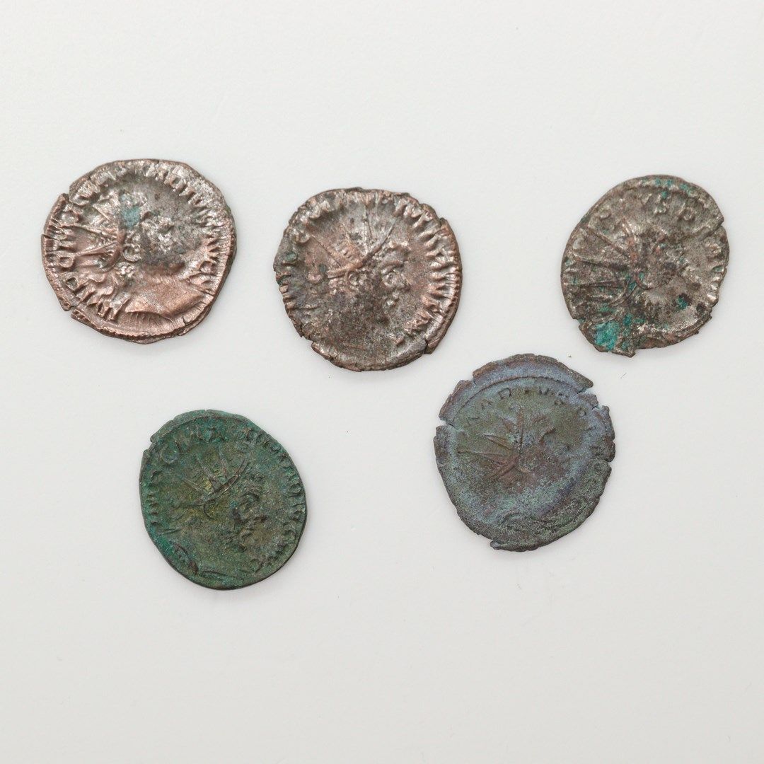 Null MARIUS (269)

 Lot von fünf Antoninianern mit unterschiedlichen Revers.

TB&hellip;