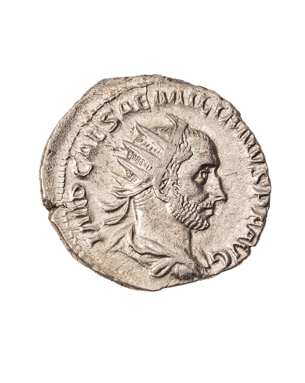 Null EMILIAN (253) 

Antonino 

A/ Busto drapeado y coronado a la derecha

R/ PM&hellip;