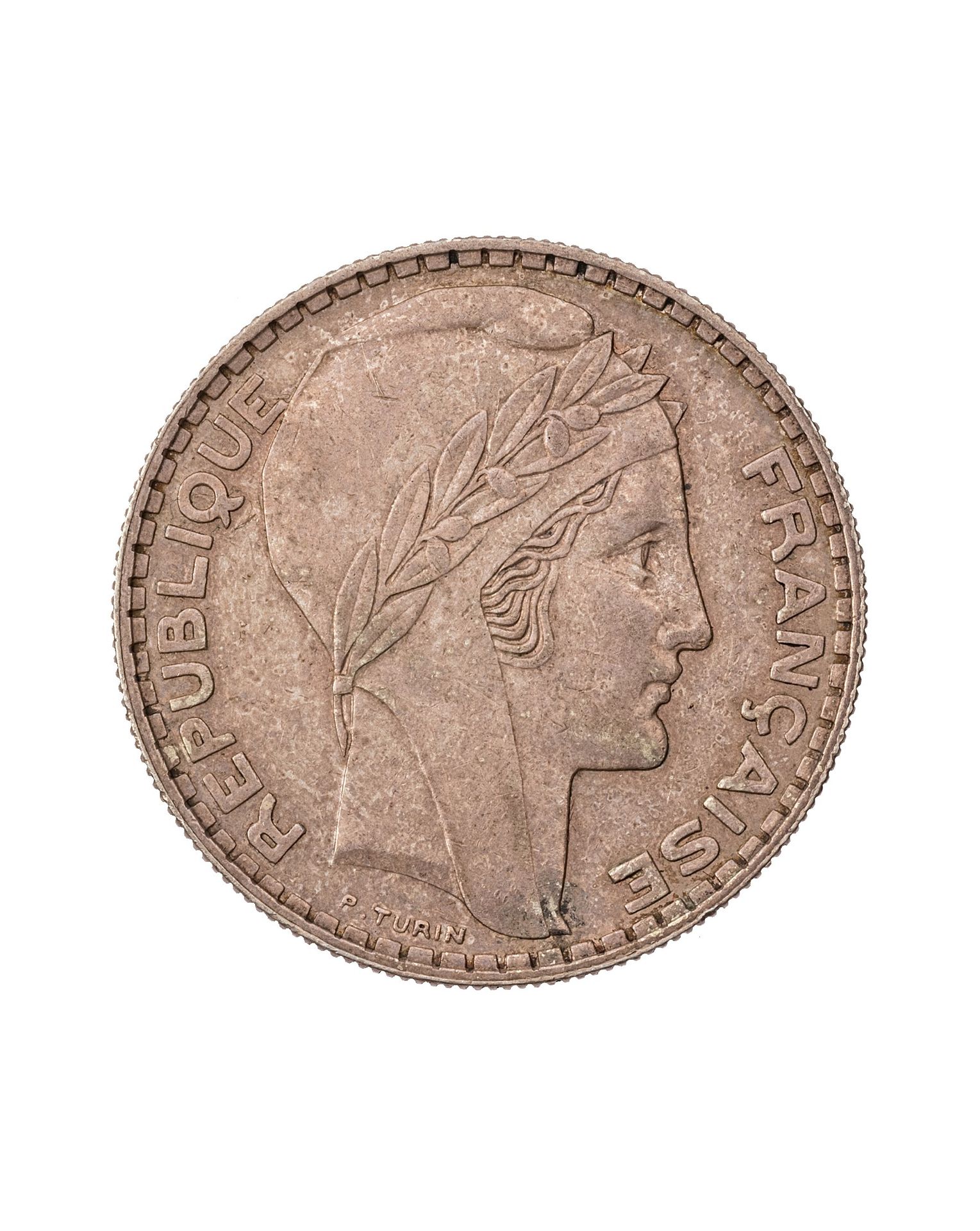 Null FRANKREICH

IIIe REPUBLIQUE 

20 Franken in Silber graviert von Turin 1936.&hellip;
