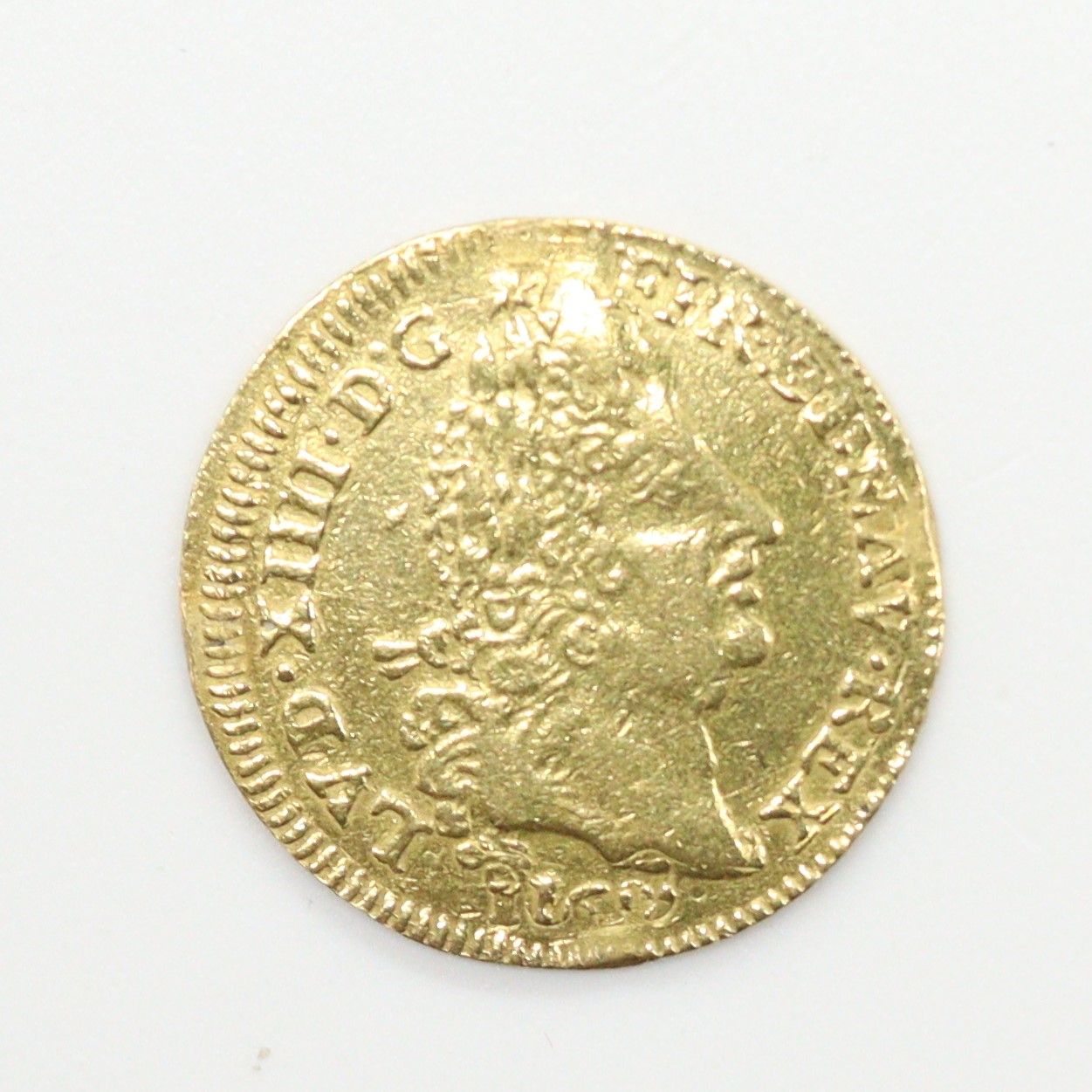Null 皇帝的钱

路易十四

1694年，利摩日，金路易，有四个L。改革

DUP : 1440 A

辉煌的一面，有装裱的痕迹，VG

重量：6.67克。