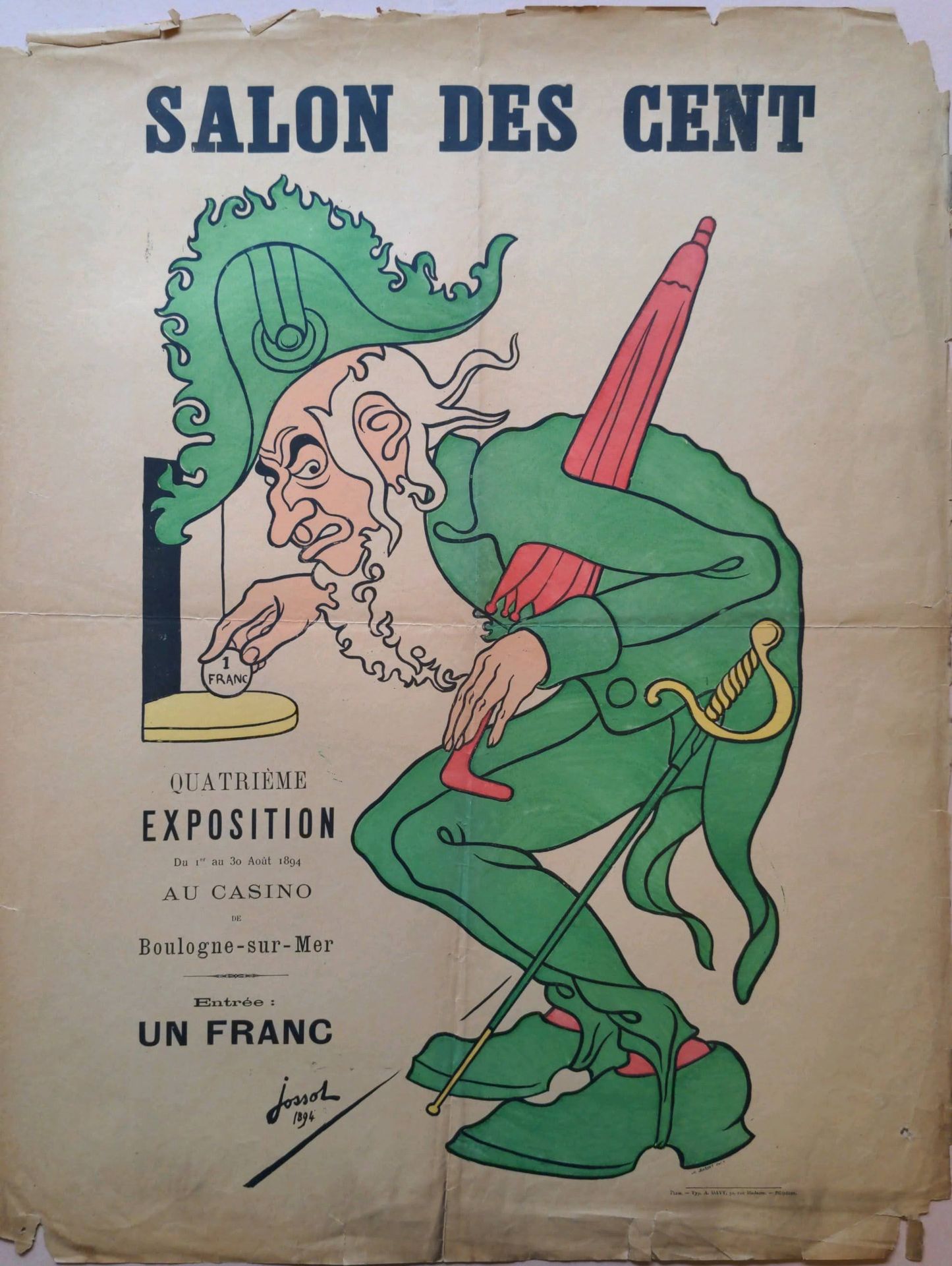 Null JOSSOT Henri Gustave (1866-1951), después de, Salon des Cent, quatrième exp&hellip;