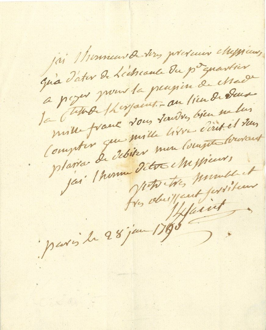 Null 阿尔芒-盖-西蒙，凯尔桑特伯爵（1742-1793），水手，议员，会议员（塞纳-瓦兹省），他在路易十六受审后辞职，被送上了断头台。L.A.S.，巴黎，&hellip;