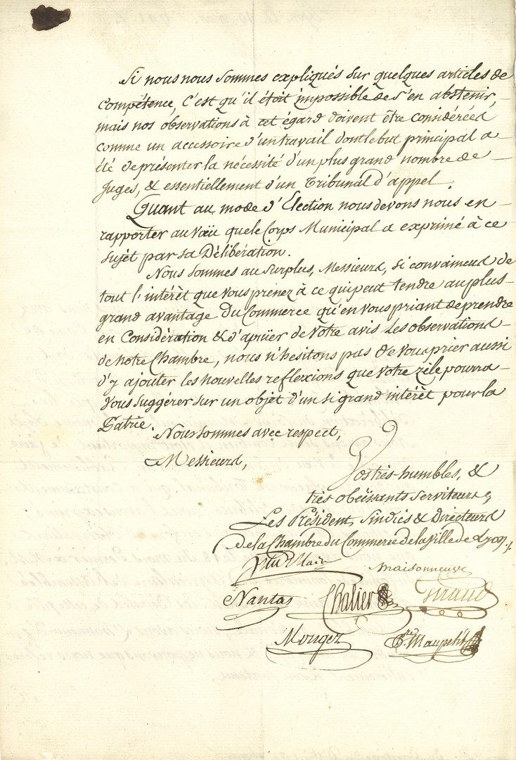 Null Marie-Joseph CHALIER (1747-1793) révolutionnaire lyonnais. L.S., cosignée p&hellip;