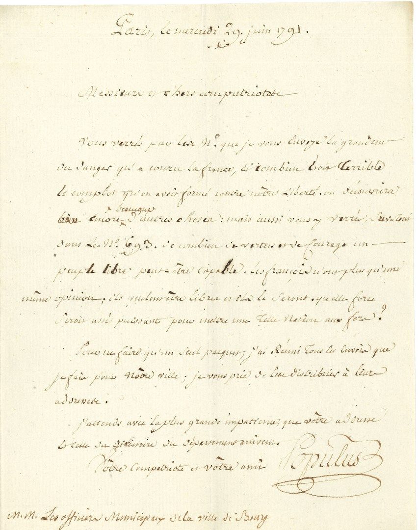 Null Marc-Étienne POPULUS (1736-guillotiné 1794) avvocato a Bourg-en-Bresse, dep&hellip;