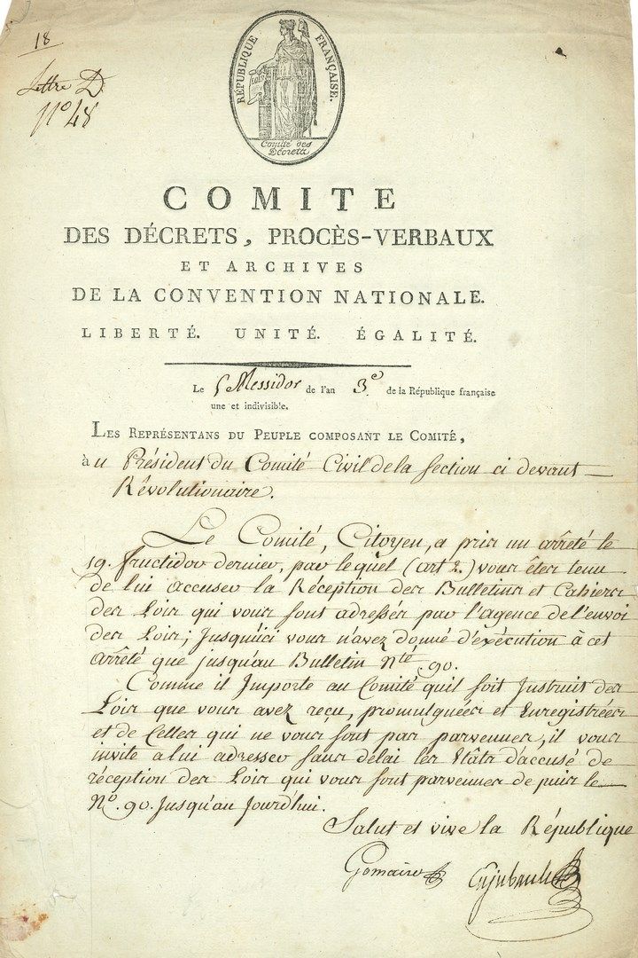 Null CONVENTION NATIONALE. 3 L.S. From members of the Comité des décrets, procès&hellip;