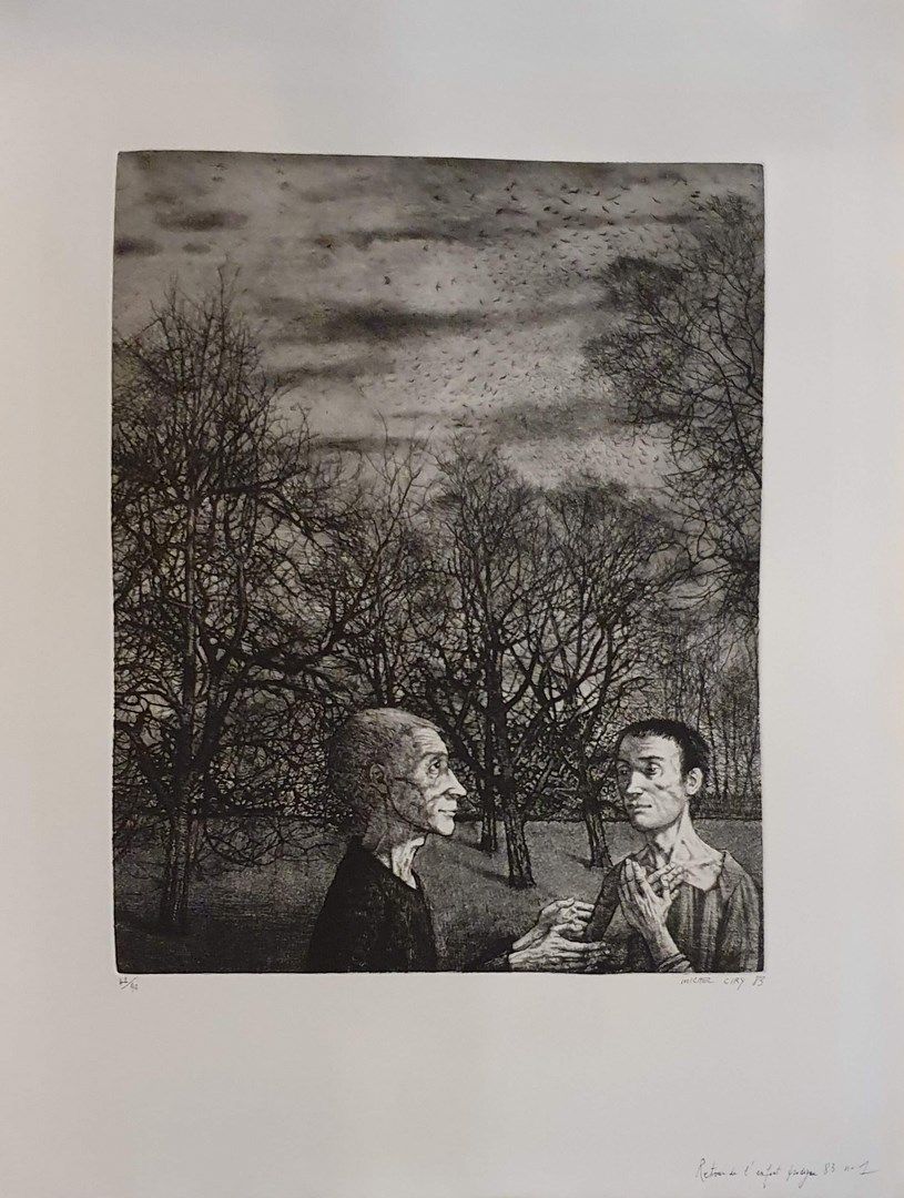 Null 西里-米歇尔（1919-2018）。

浪子回头》第1期，1983年。

蚀刻版画，右下角有签名、标题和日期，左下角有42/90字样。

板块：44 &hellip;