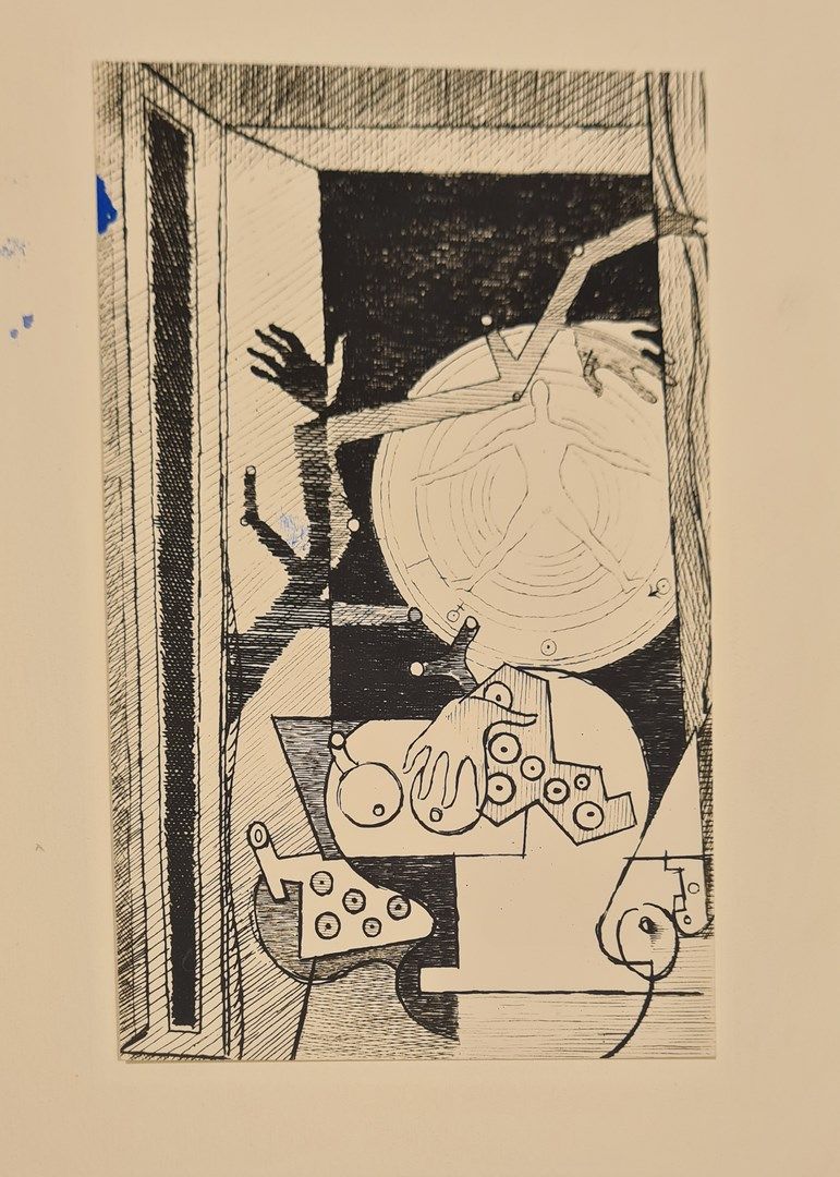 Null 各种艺术家

一批版画复制品和石版画，包括MARCOUSSIS，Phil DUMAS，两幅Fernand LEGER为Biot的Léger博物馆的问候&hellip;