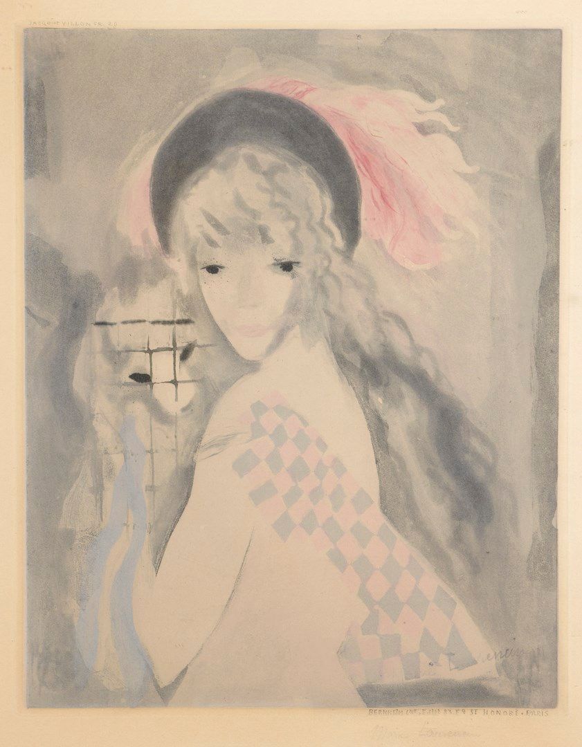 Null LAURENCIN Marie，1883-1956，在VILLON Jacques之后。

1875-1963

带着猴子的女人

彩色蚀刻画，Ber&hellip;