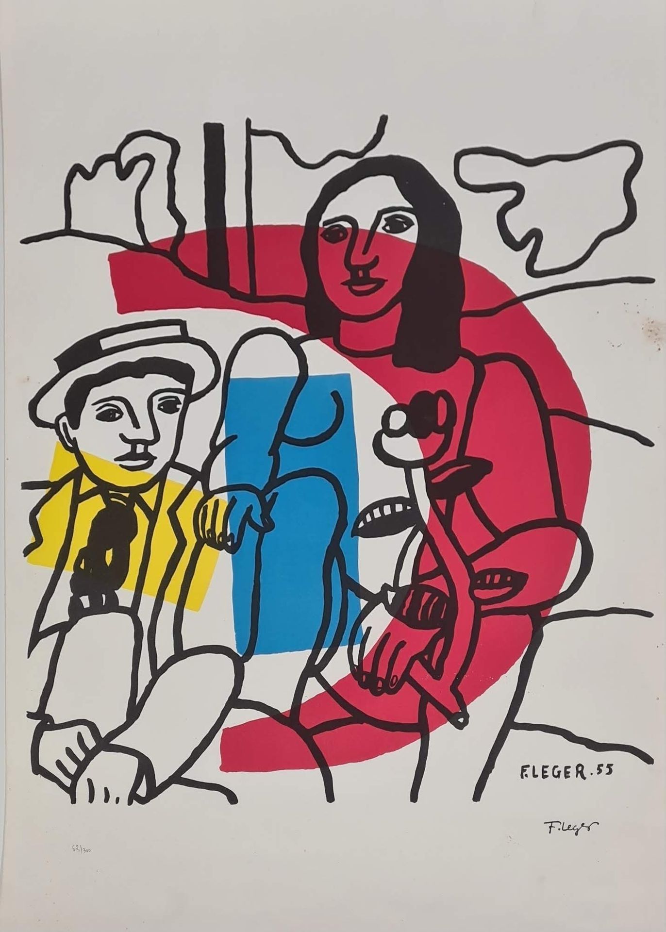 Null LÉGER Fernand, d'après,

Le couple, 1955,

sérigraphie en couleurs, n°62/30&hellip;