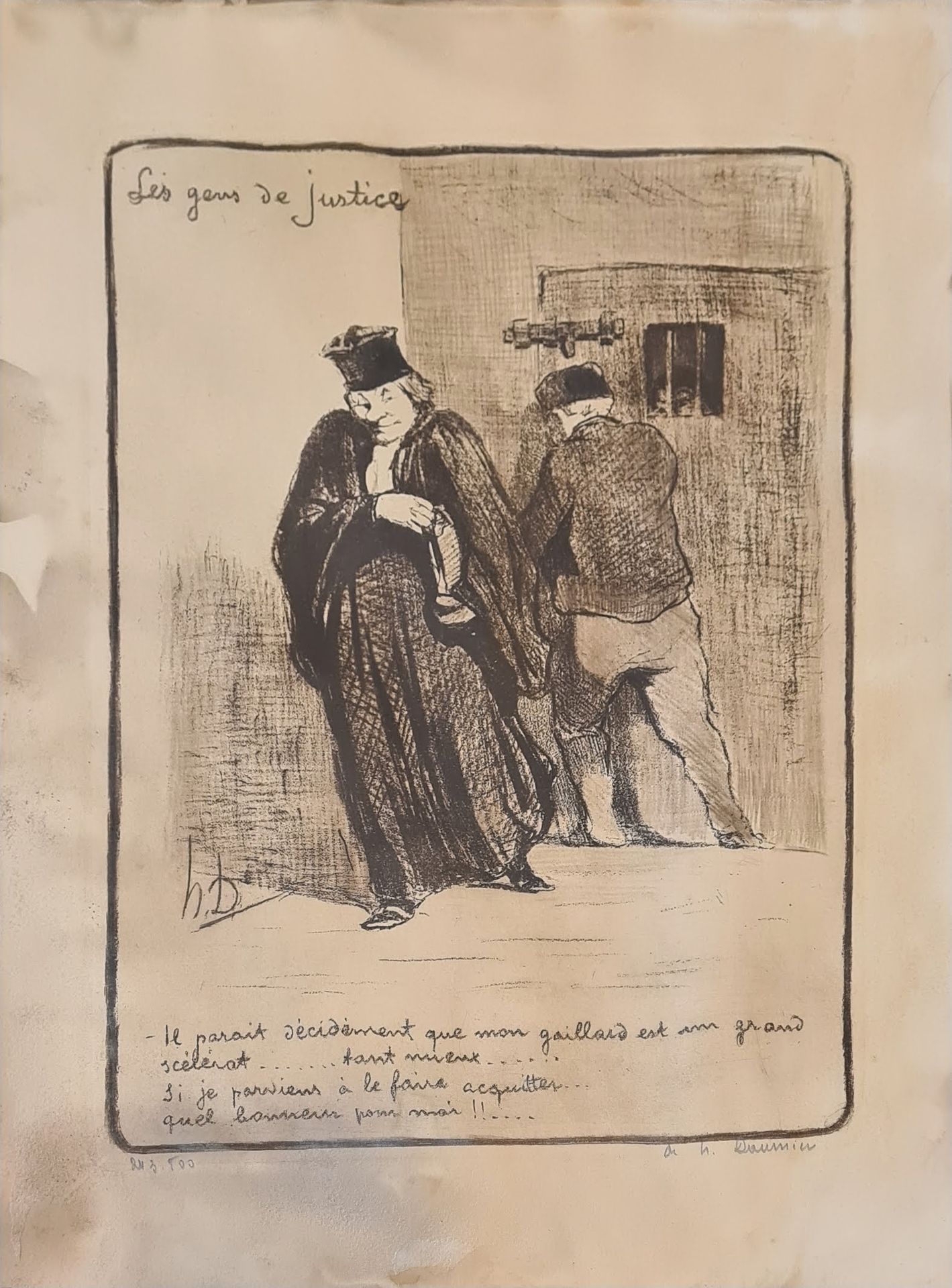 Null DAUMIER Honoré, after. 

Suite of nine prints from the series of Gens de Ju&hellip;