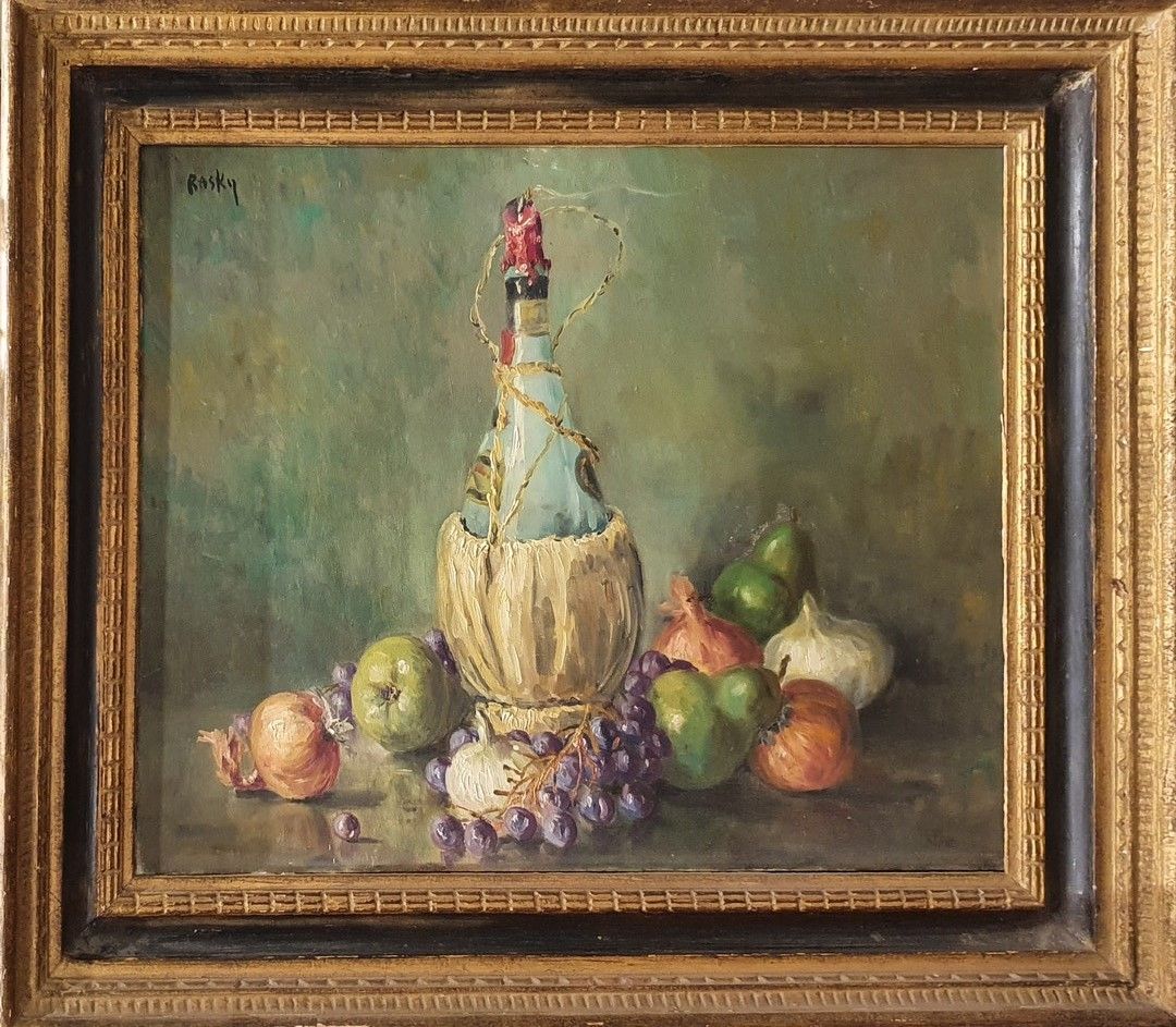 Null DE RASKY Marie Madeleine (1897-1982)

Bouteille, fruits et légumes 

Huile &hellip;