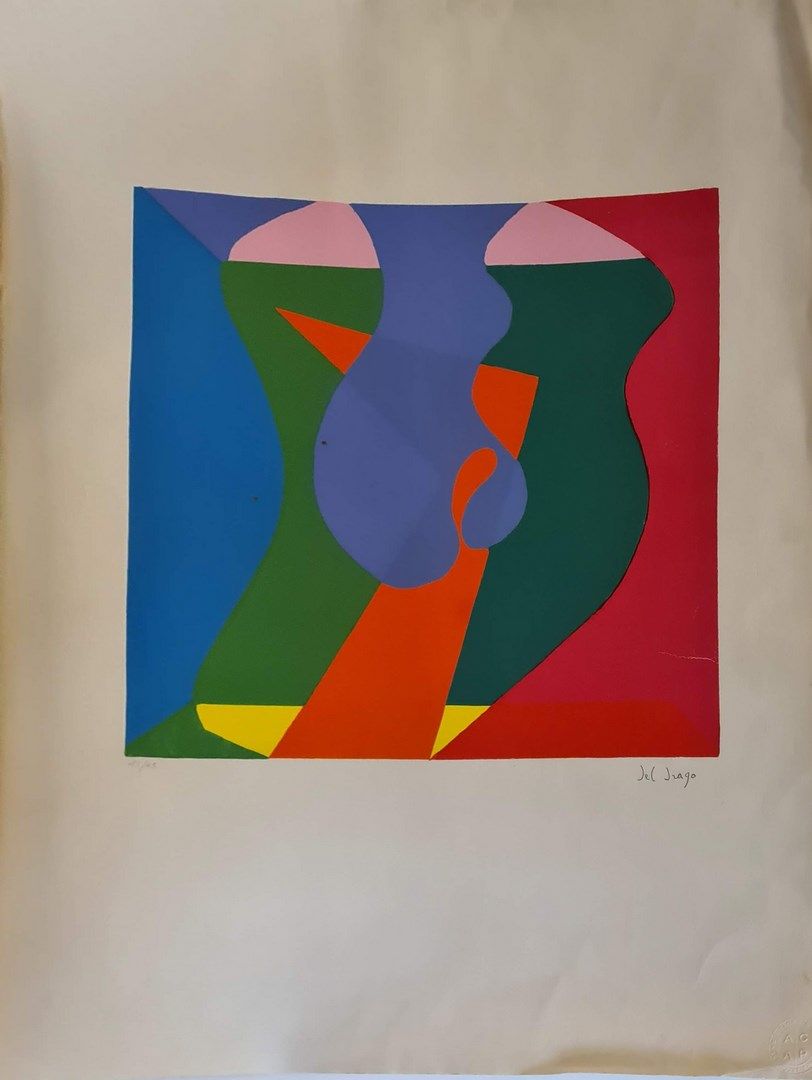 Null 德尔-德拉戈-弗朗西斯科 (1920-2011)

无标题的彩色

彩色绢印画，编号11/45，右下角有签名，干印ACAP勒图凯艺术出版社，法国

褶&hellip;