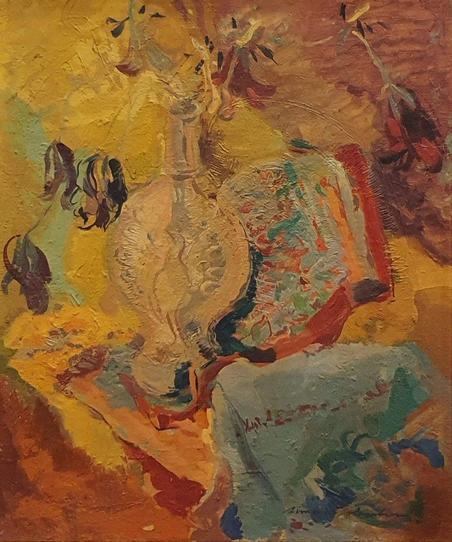 Null COLOMBIER Aimé (XX-XXI)

夹板上的花瓶

布面油画，右下角有签名

55 x 46.5厘米
