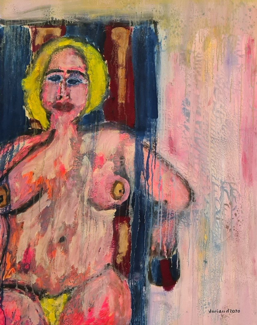 Null 杜里亚德-克里斯蒂安 (生于1944年)

粉红色的裸体，2020年

右下角有签名的板上油画

100 x 81 cm
