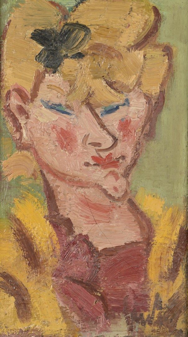 GEN PAUL, 1895-1975 
Portrait of Marcelle, 1945 
oil on canvas (redone edges, tr&hellip;