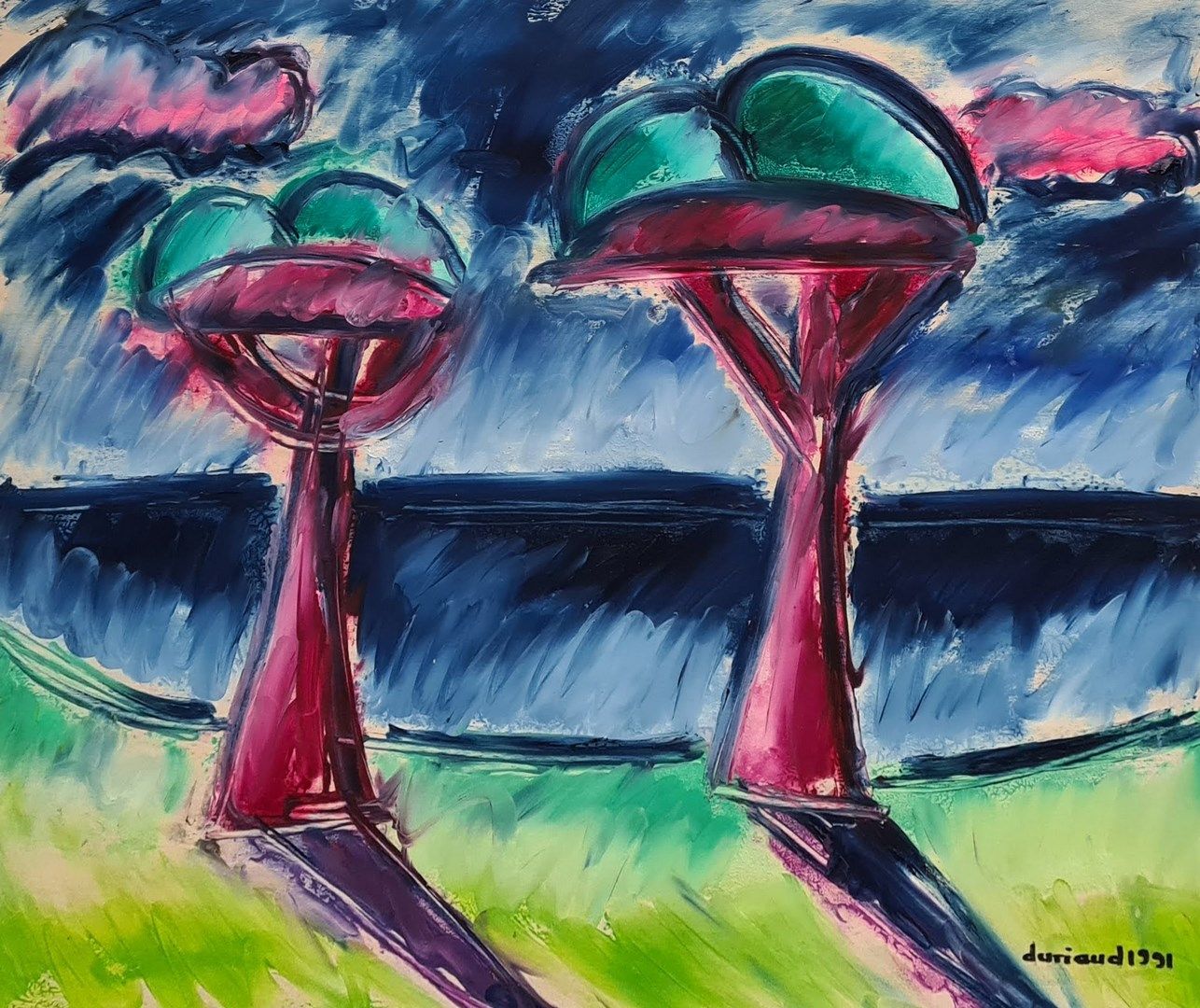 Null 杜里亚德-克里斯蒂安 (生于1944年)

松树，1991年

右下角有签名的板上油画

73 x 60厘米